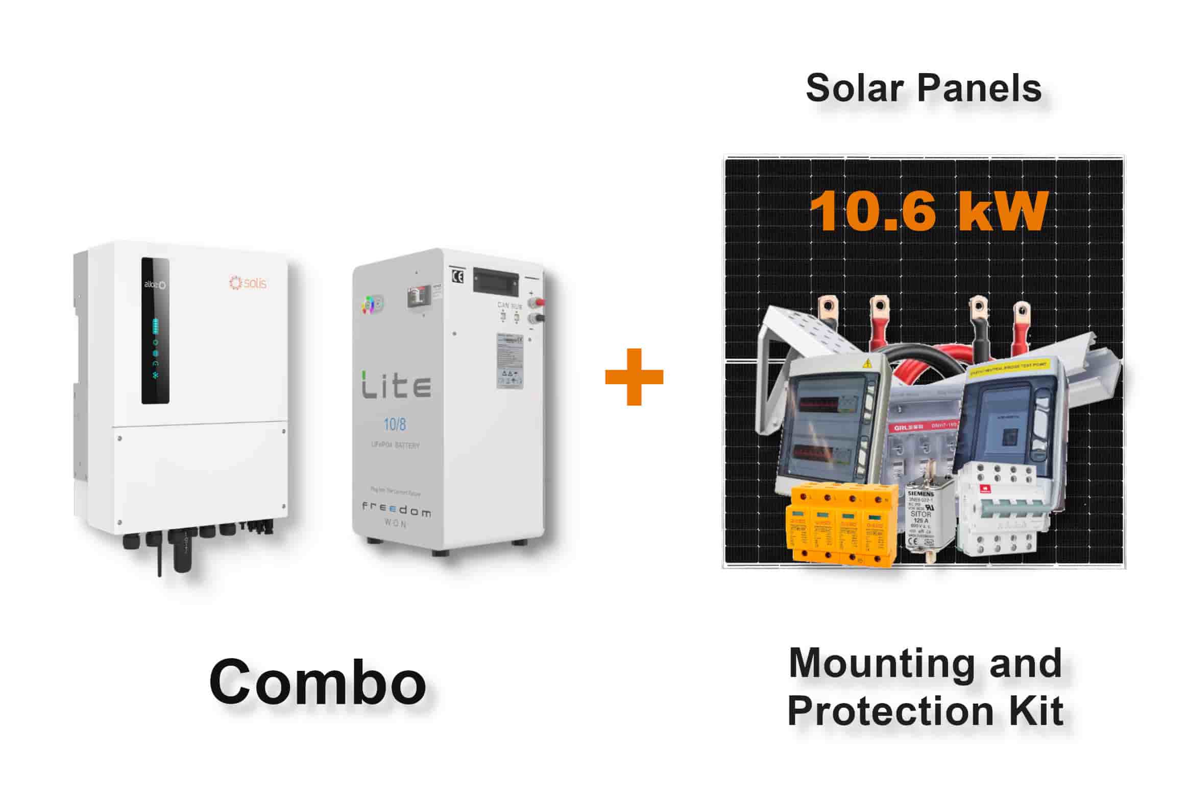 8.0 kW SOLIS S6 Hybrid Combo, c/w 10 kWh FREEDOM WON Lithium Battery 8.0 kW SOLIS S6 Hybrid Combo, c/w 10 kWh FREEDOM WON Lithium Battery