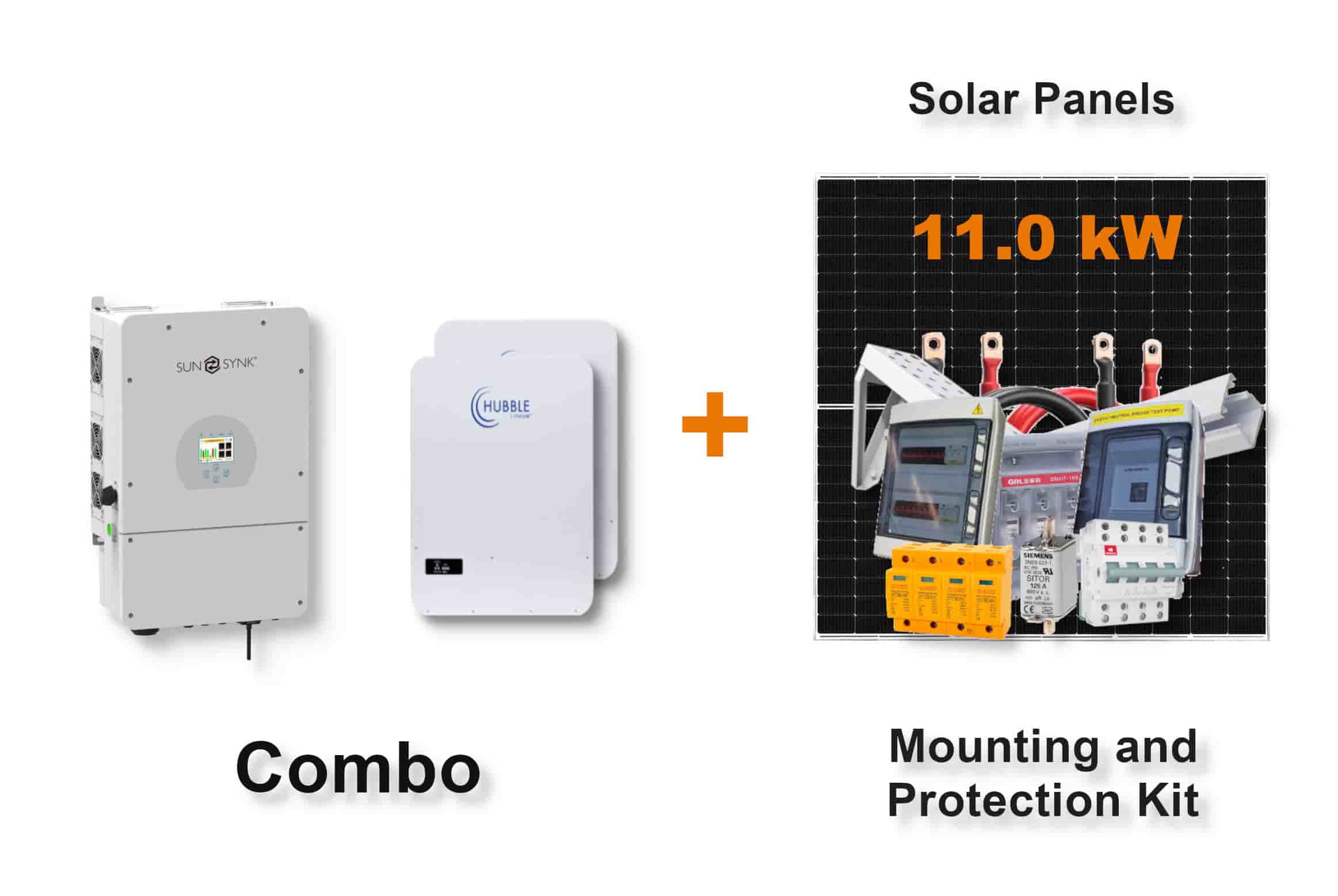 8.0 kW SUNSYNK Hybrid - HUBBLE Combo, c/w 2x 5.12 kWh Lithium Batteries 8.0 kW SUNSYNK Hybrid - HUBBLE Combo, c/w 2x 5.12 kWh Lithium Batteries