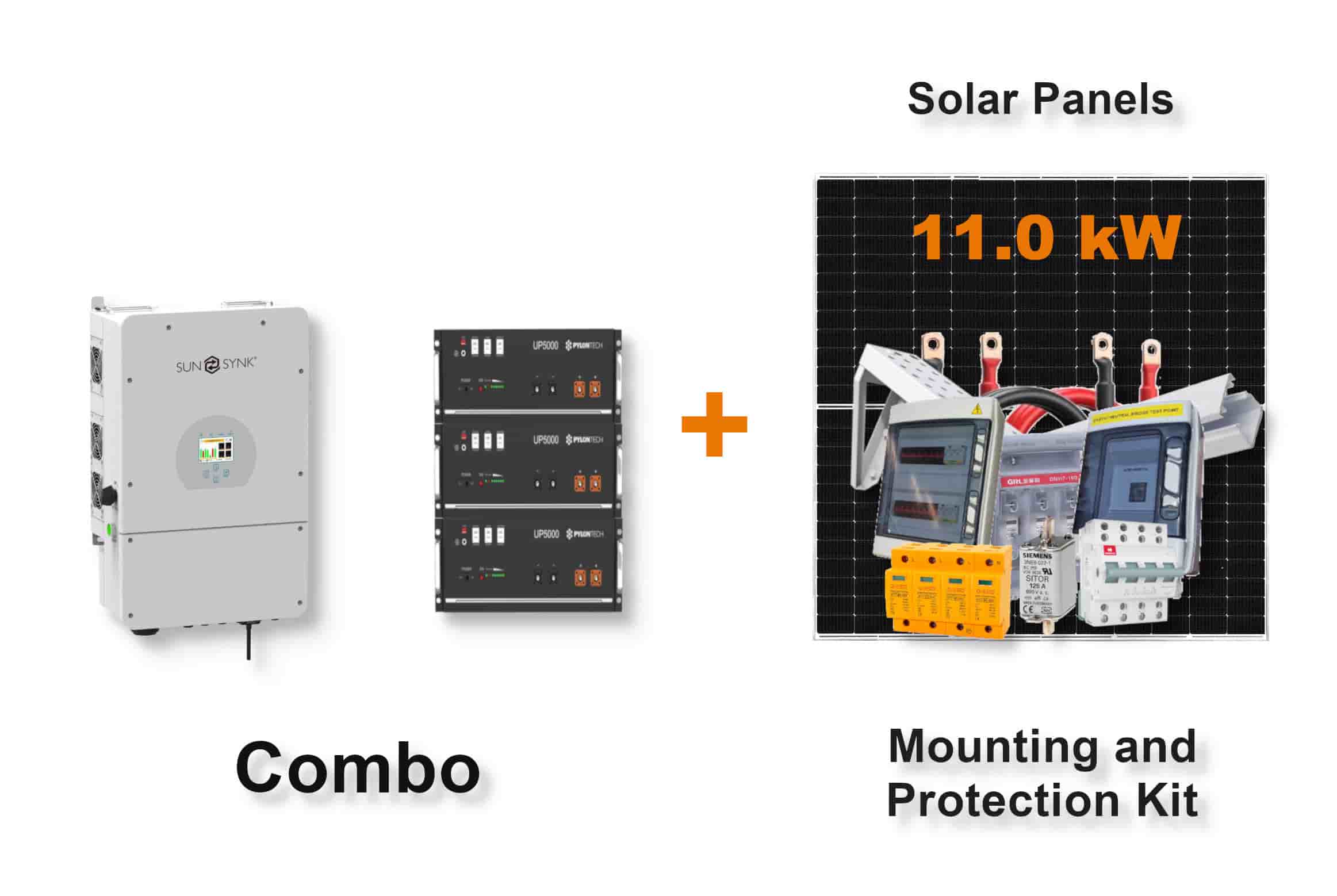 8.0 kW SUNSYNK Hybrid - PYLONTECH Combo, c/w 3x 4.8 kWh Lithium Batteries 8.0 kW SUNSYNK Hybrid - PYLONTECH Combo, c/w 3x 4.8 kWh Lithium Batteries