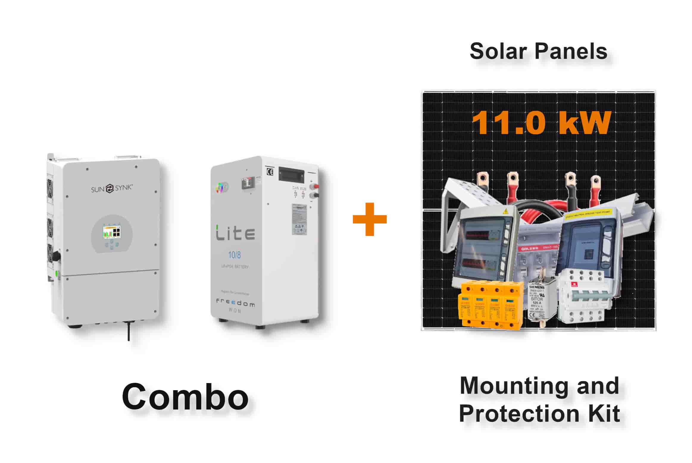 8.0 kW SUNSYNK Hybrid - FREEDOM WON Combo, c/w 10.0 kWh Lithium Battery 8.0 kW SUNSYNK Hybrid - FREEDOM WON Combo, c/w 10.0 kWh Lithium Battery