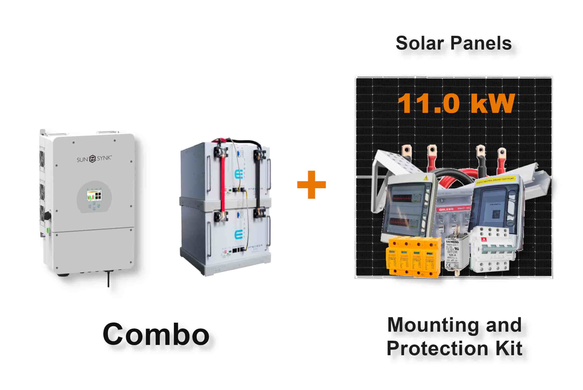8.0 kW SUNSYNK Hybrid - FREEDOM WON Combo, c/w 2x 5.0 kWh Lithium Batteries 8.0 kW SUNSYNK Hybrid - FREEDOM WON Combo, c/w 2x 5.0 kWh Lithium Batteries
