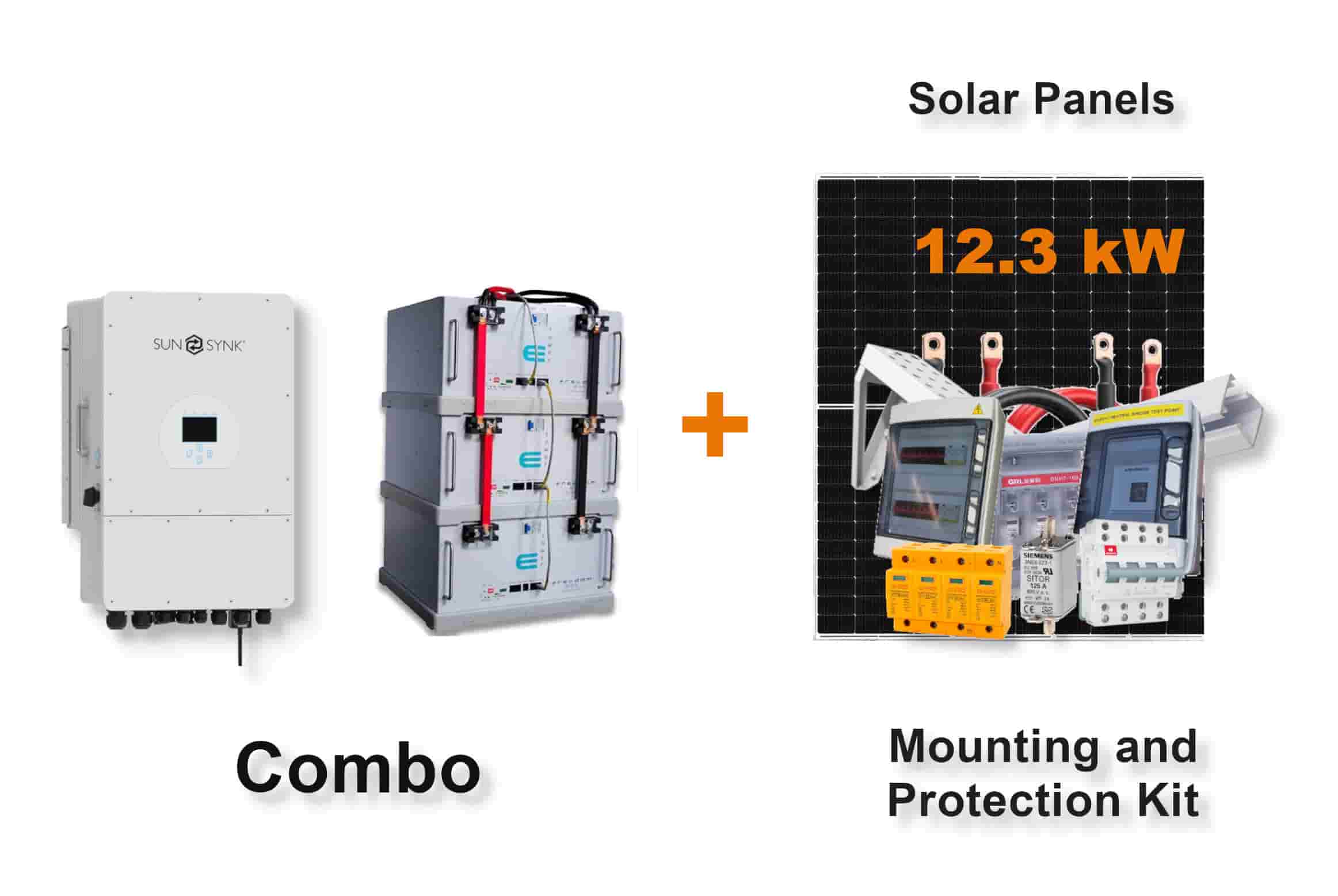 12.0 kW SUNSYNK 3-Phase Hybrid - FREEDOM WON Combo, c/w 3x 5.0 kWh Lithium Batteries 12.0 kW SUNSYNK 3-Phase Hybrid - FREEDOM WON Combo, c/w 3x 5.0 kWh Lithium Batteries