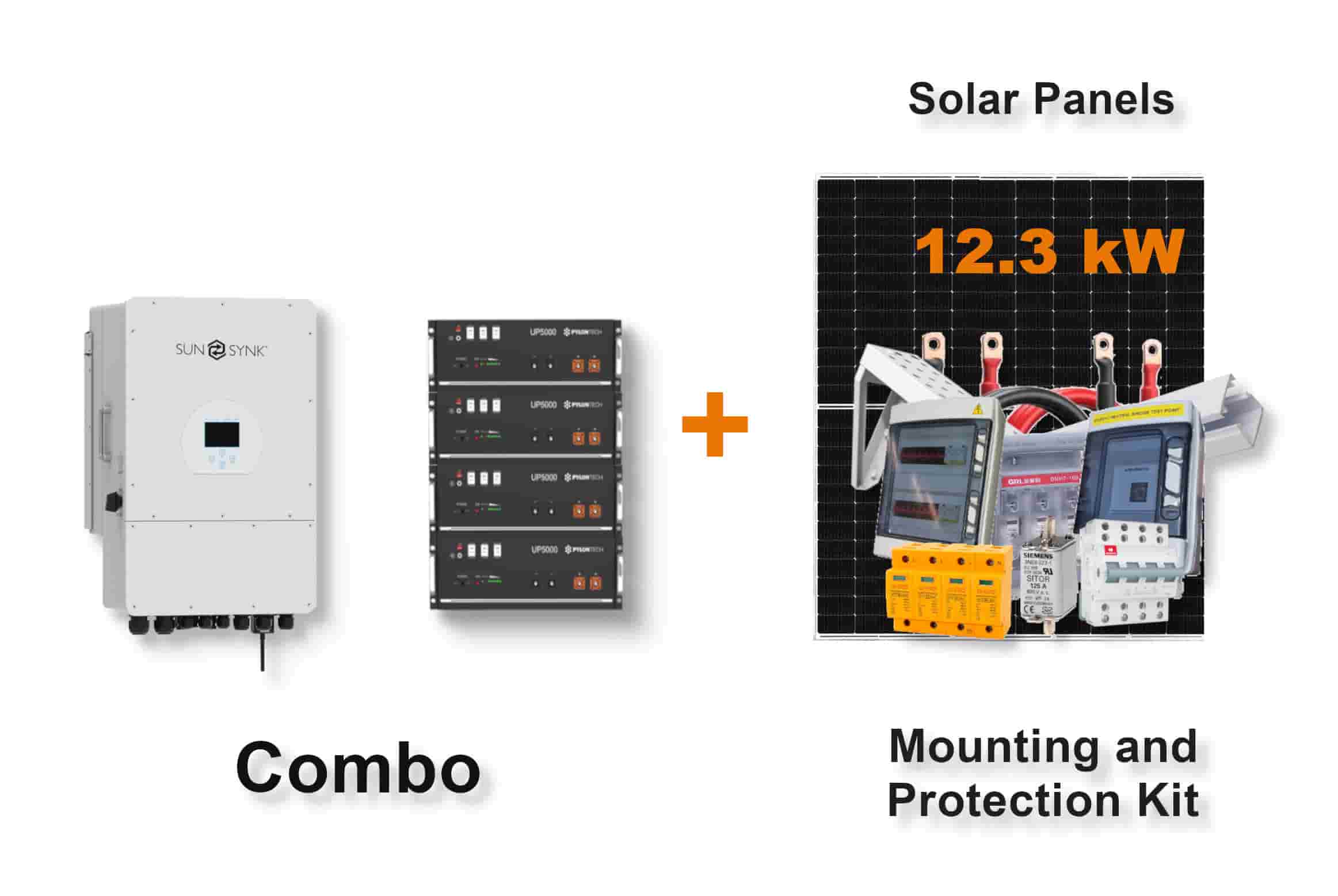 12.0 kW SUNSYNK 3-Phase Hybrid - PYLONTECH Combo, c/w 4x 4.8 kWh Lithium Batteries 12.0 kW SUNSYNK 3-Phase Hybrid - PYLONTECH Combo, c/w 4x 4.8 kWh Lithium Batteries