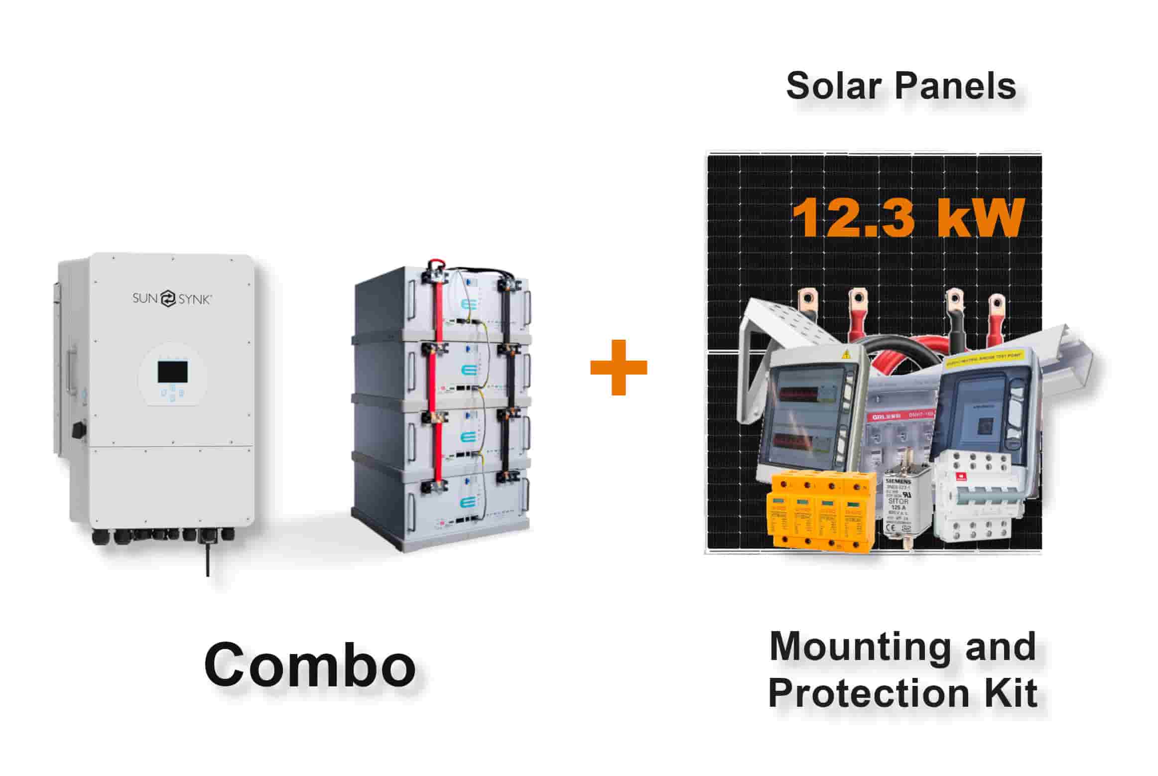 12.0 kW SUNSYNK 3-Phase Hybrid - FREEDOM WON Combo, c/w 4x 5.0 kWh Lithium Batteries 12.0 kW SUNSYNK 3-Phase Hybrid - FREEDOM WON Combo, c/w 4x 5.0 kWh Lithium Batteries