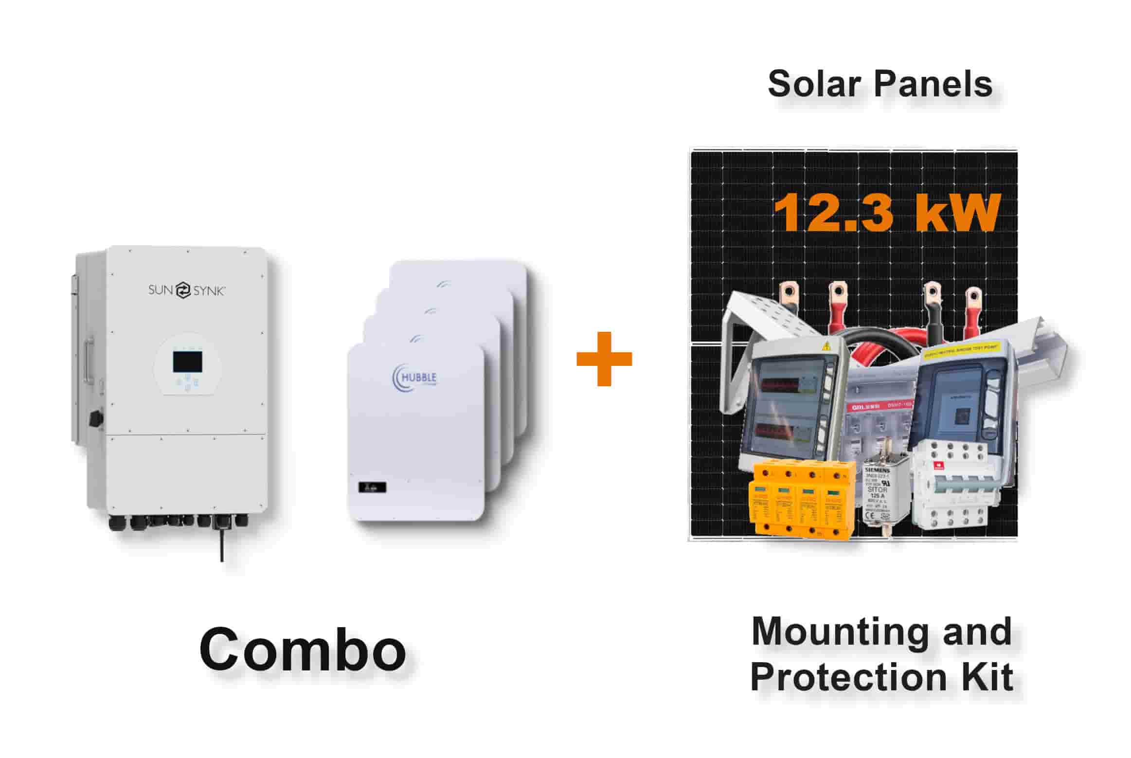 12.0 kW SUNSYNK 3-Phase Hybrid - HUBBLE Combo, c/w 4x 5.12 kWh Lithium Batteries 12.0 kW SUNSYNK 3-Phase Hybrid - HUBBLE Combo, c/w 4x 5.12 kWh Lithium Batteries