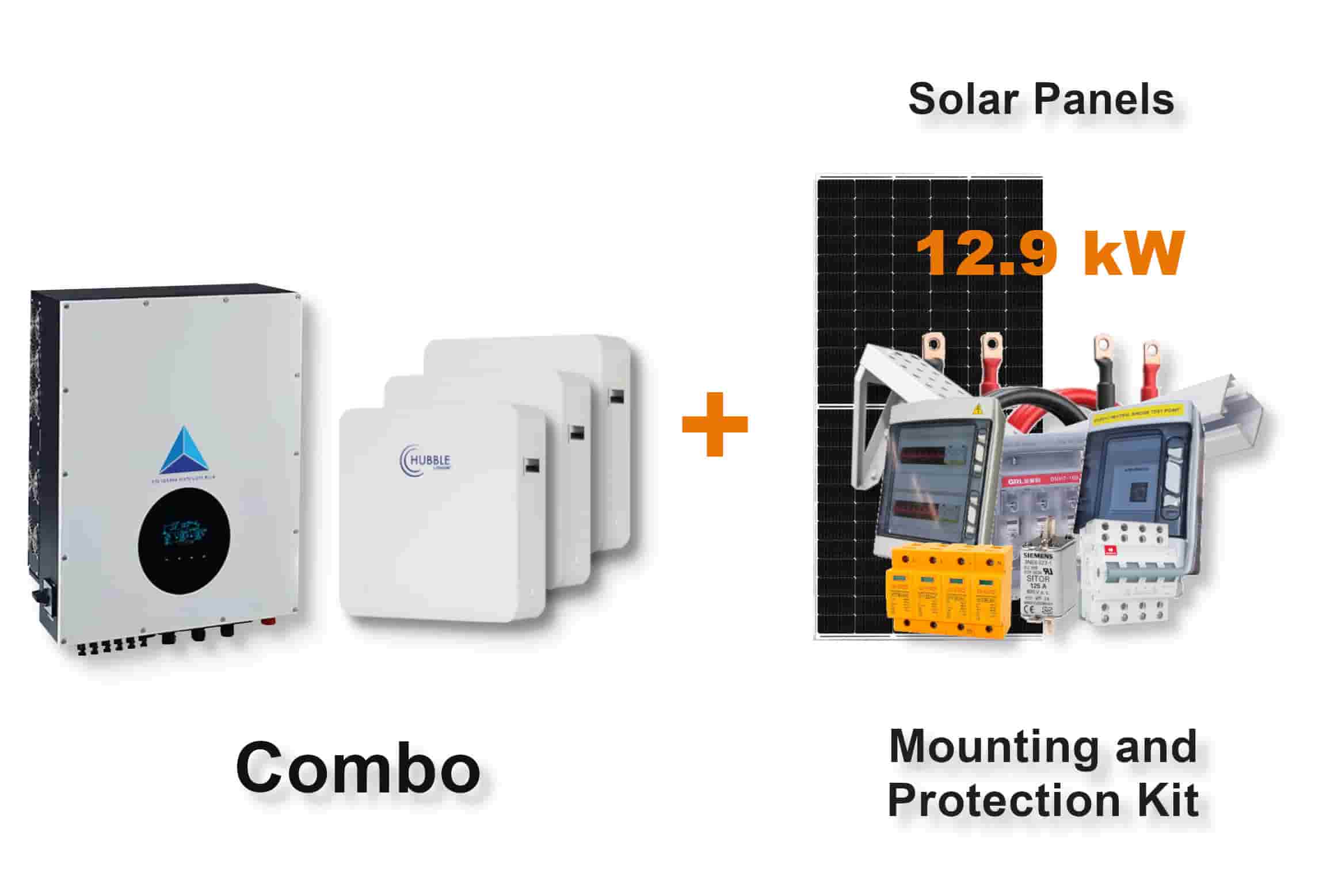 12.0 kW Blue Mountain 3-Phase Hybrid - HUBBLE Combo, c/w 3 x 10.0 kWh Lithium Batteries 12.0 kW Blue Mountain 3-Phase Hybrid - HUBBLE Combo, c/w 3 x 10.0 kWh Lithium Batteries