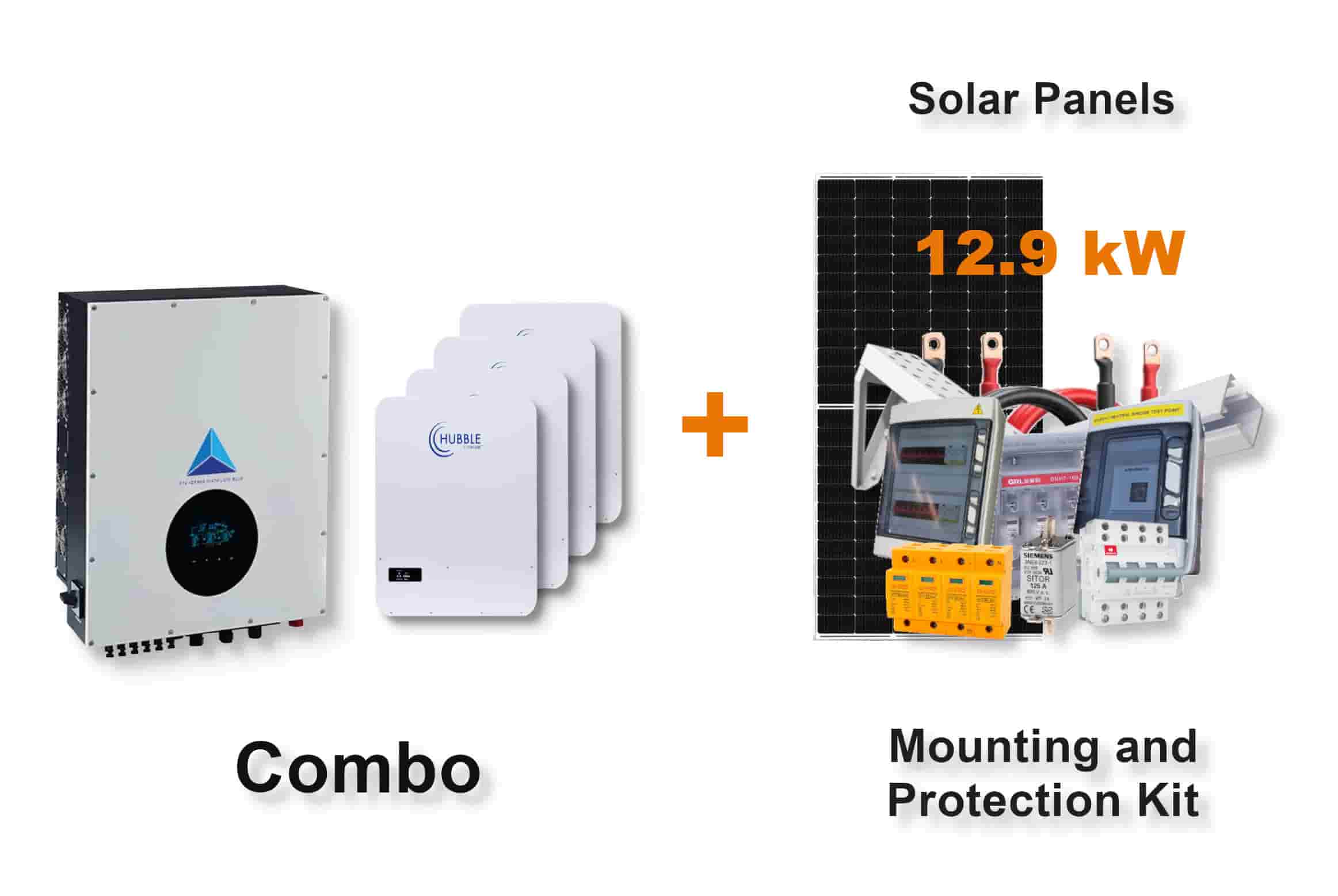 12.0 kW Blue Mountain 3-Phase Hybrid - HUBBLE Combo, c/w 4 x 5.12 kWh Lithium Batteries 12.0 kW Blue Mountain 3-Phase Hybrid - HUBBLE Combo, c/w 4 x 5.12 kWh Lithium Batteries