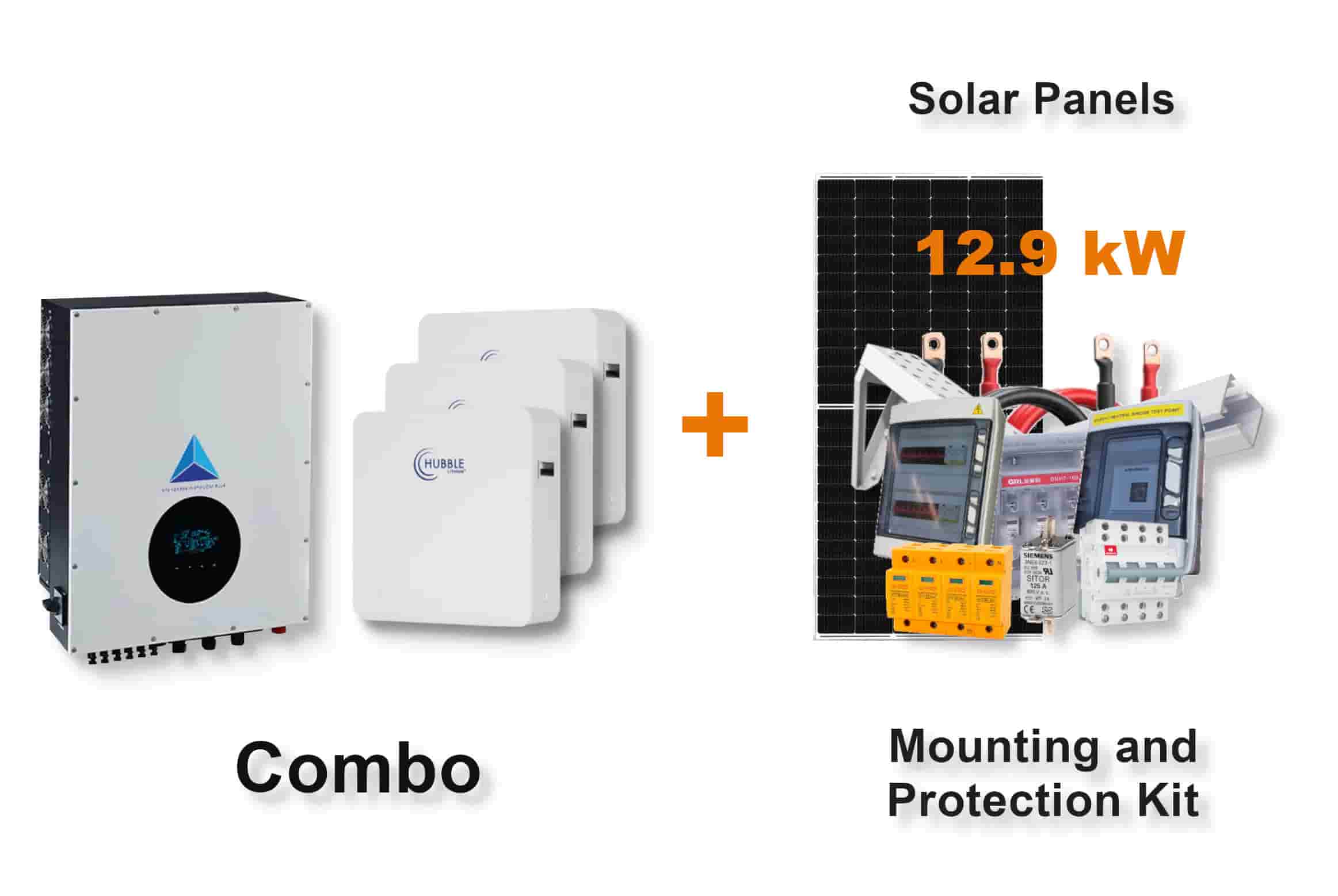 15.0 kW Blue Mountain 3-Phase Hybrid - HUBBLE Combo, c/w 3x 10.0 kWh Lithium Batteries 15.0 kW Blue Mountain 3-Phase Hybrid - HUBBLE Combo, c/w 3x 10.0 kWh Lithium Batteries