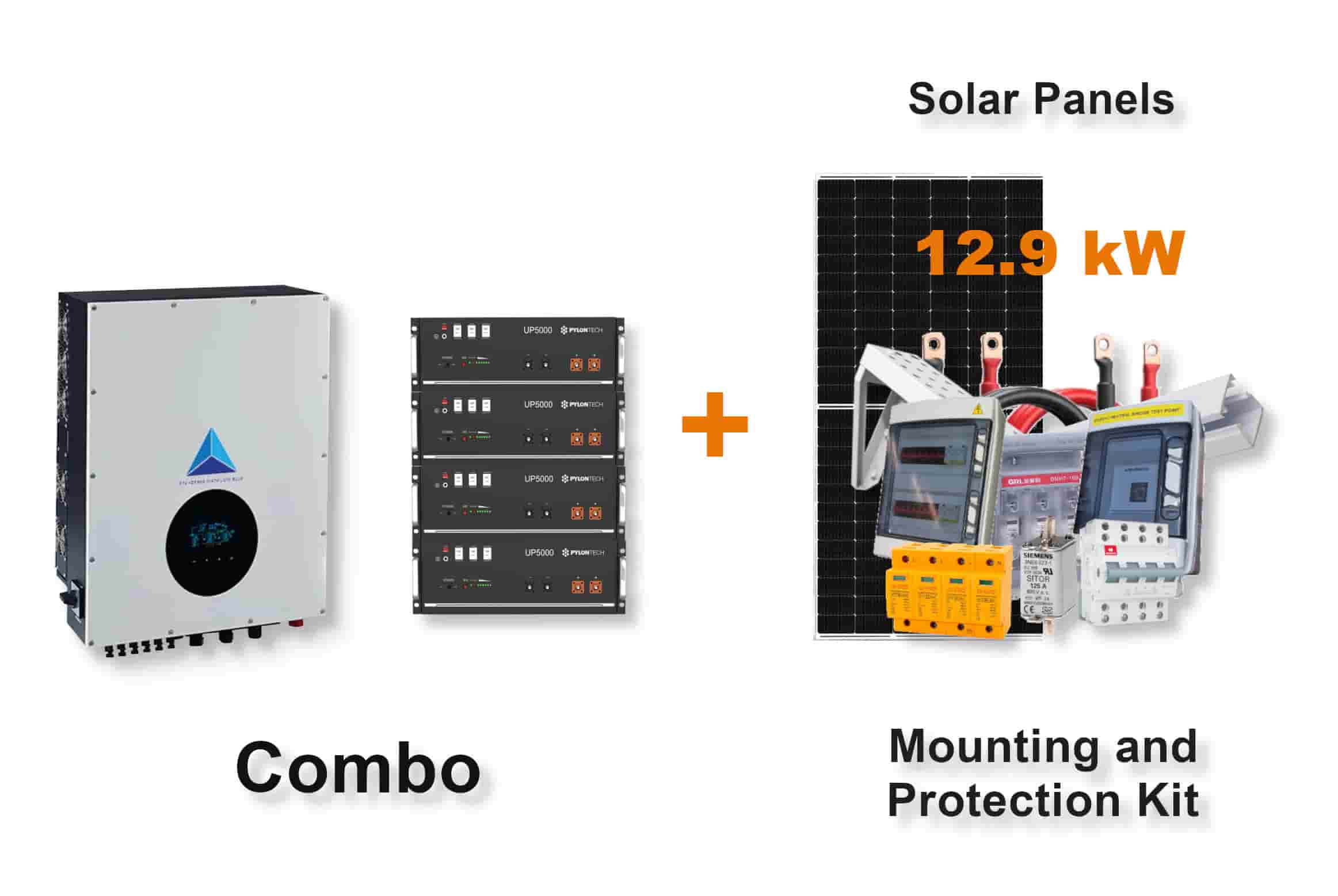 15.0 kW Blue Mountain 3-Phase Hybrid - PYLONTECH Combo, c/w 4x 4.8 kWh Lithium Batteries 15.0 kW Blue Mountain 3-Phase Hybrid - PYLONTECH Combo, c/w 4x 4.8 kWh Lithium Batteries