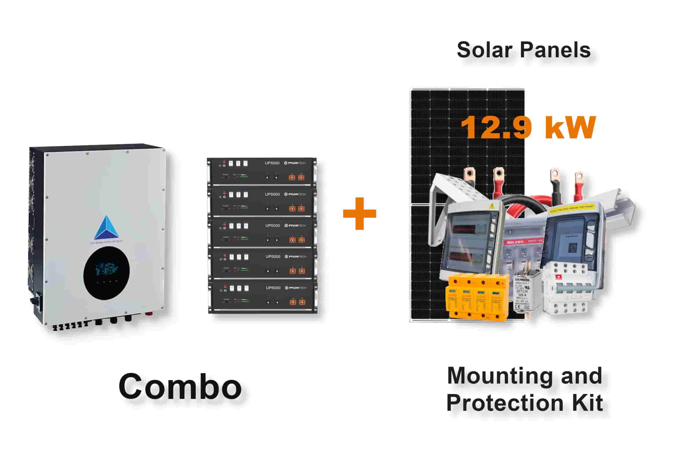 15.0 kW Blue Mountain 3-Phase Hybrid - PYLONTECH Combo, c/w 5x 4.8 kWh Lithium Batteries 15.0 kW Blue Mountain 3-Phase Hybrid - PYLONTECH Combo, c/w 5x 4.8 kWh Lithium Batteries