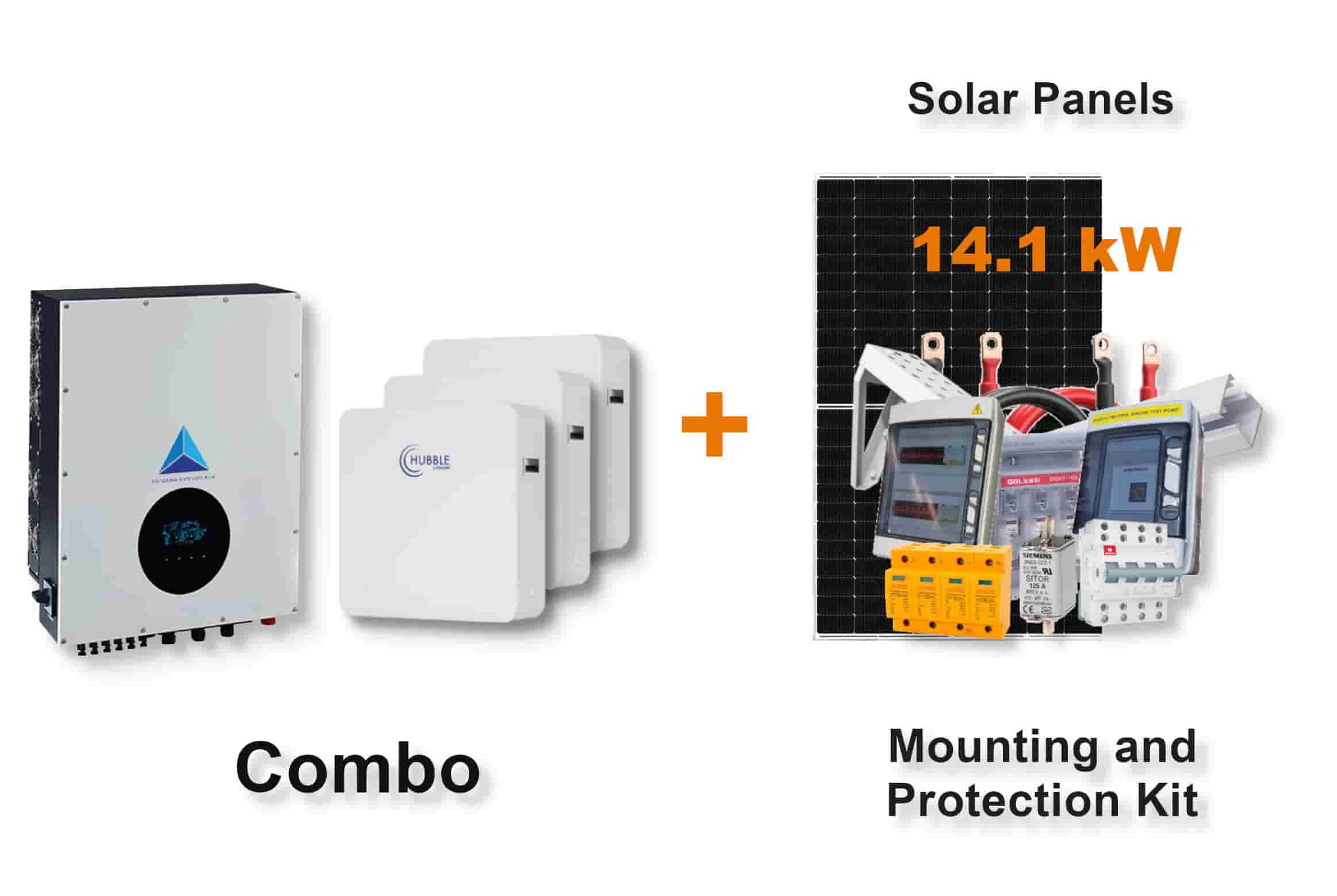 12.0 kW Blue Mountain 3-Phase Hybrid - HUBBLE Combo, c/w 3 x 10.0 kWh Lithium Batteries 12.0 kW Blue Mountain 3-Phase Hybrid - HUBBLE Combo, c/w 3 x 10.0 kWh Lithium Batteries