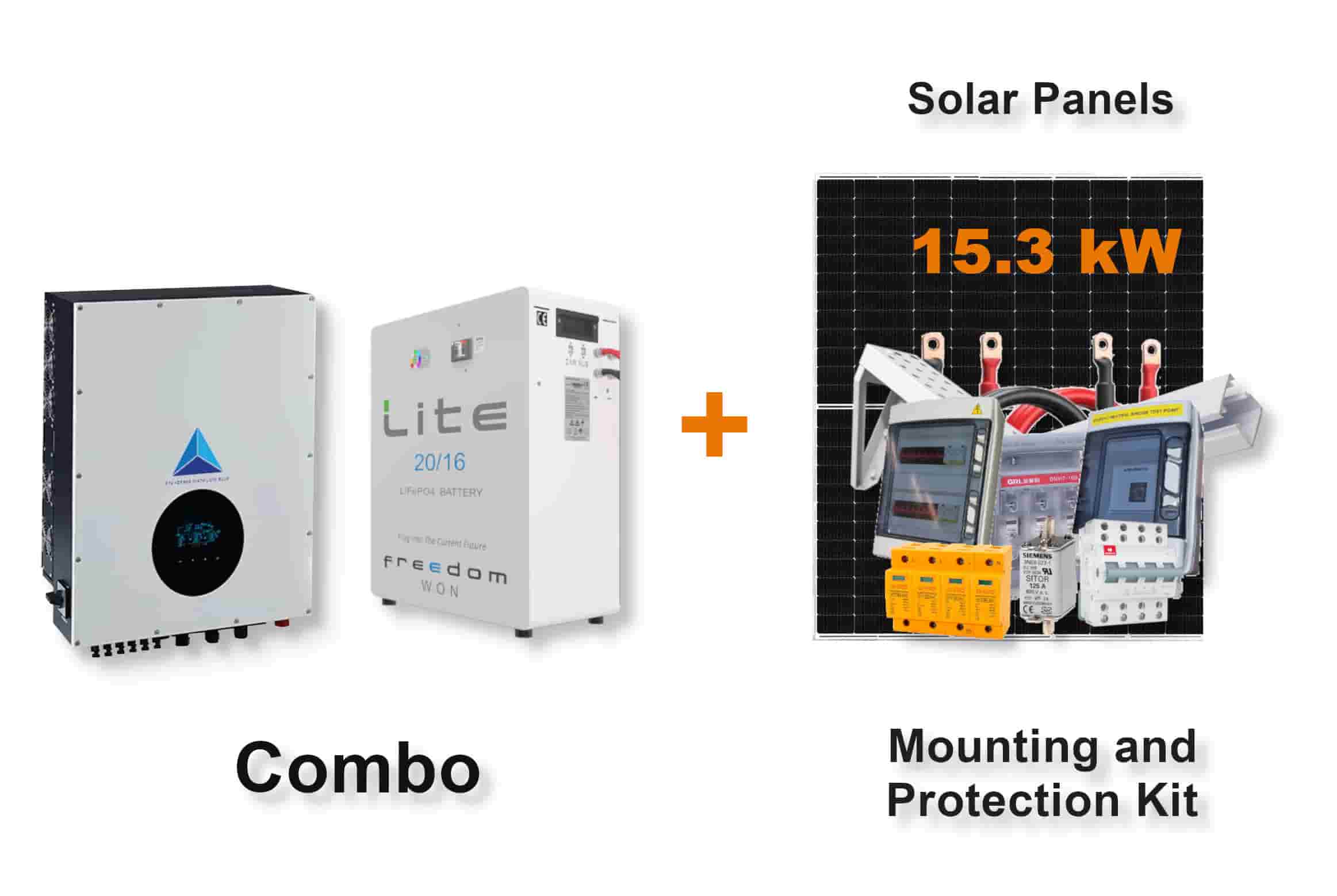 12.0 kW Blue Mountain 3-Phase Hybrid - FREEDOM WON Combo, c/w 20.0 kWh Lithium Battery 12.0 kW Blue Mountain 3-Phase Hybrid - FREEDOM WON Combo, c/w 20.0 kWh Lithium Battery