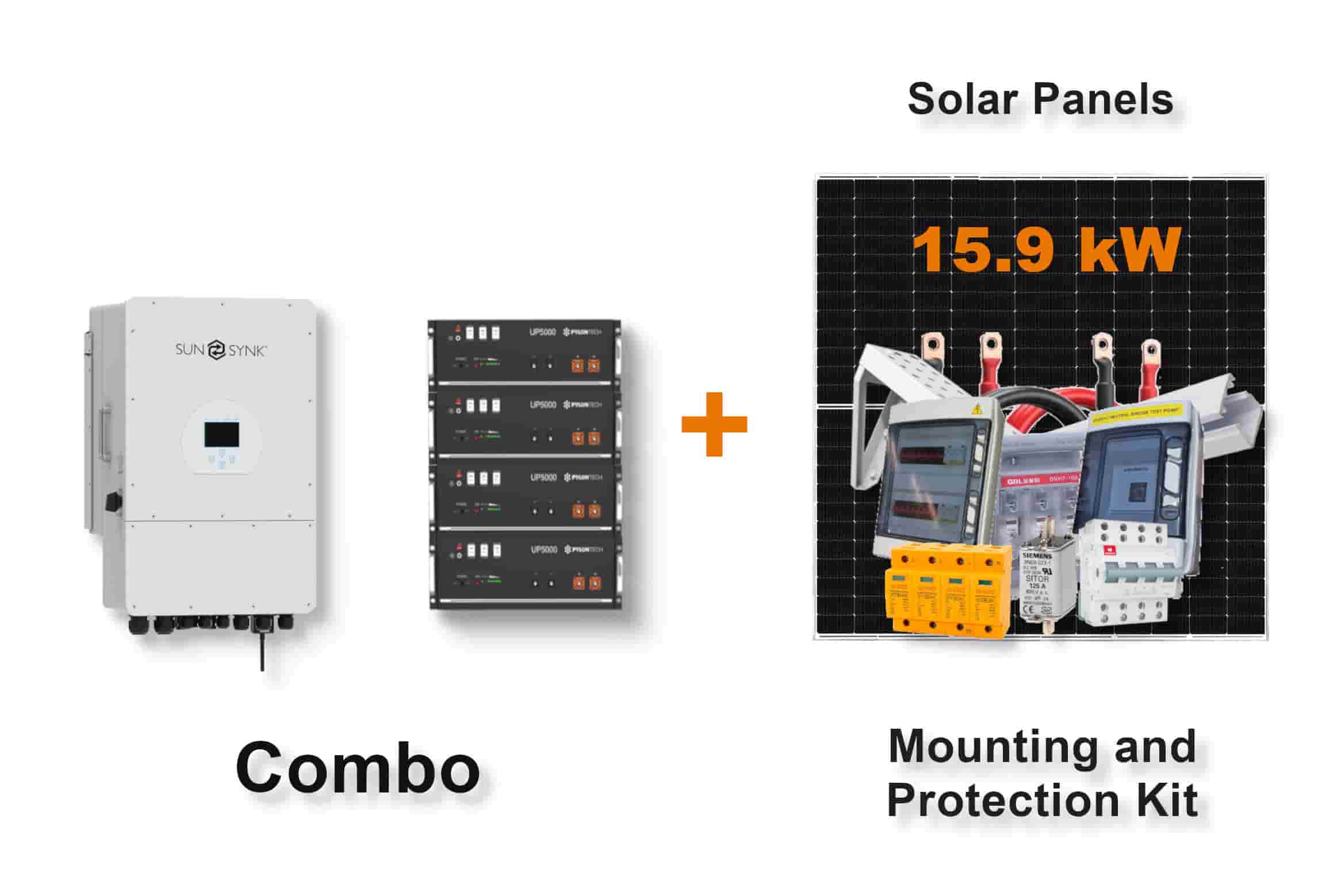 12.0 kW SUNSYNK 3-Phase Hybrid - PYLONTECH Combo, c/w 4x 4.8 kWh Lithium Batteries 12.0 kW SUNSYNK 3-Phase Hybrid - PYLONTECH Combo, c/w 4x 4.8 kWh Lithium Batteries