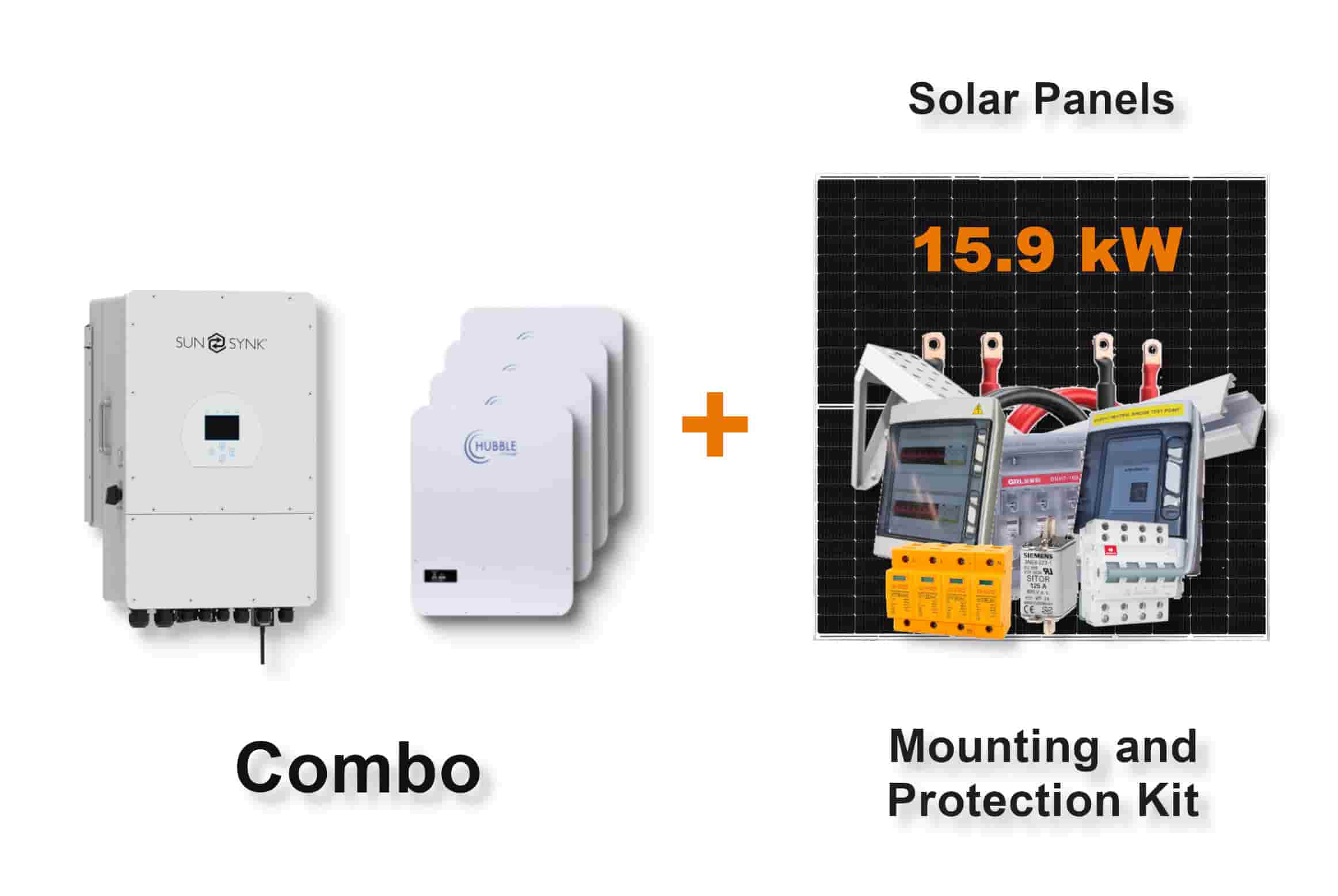 12.0 kW SUNSYNK 3-Phase Hybrid - HUBBLE Combo, c/w 4x 5.12 kWh Lithium Batteries 12.0 kW SUNSYNK 3-Phase Hybrid - HUBBLE Combo, c/w 4x 5.12 kWh Lithium Batteries