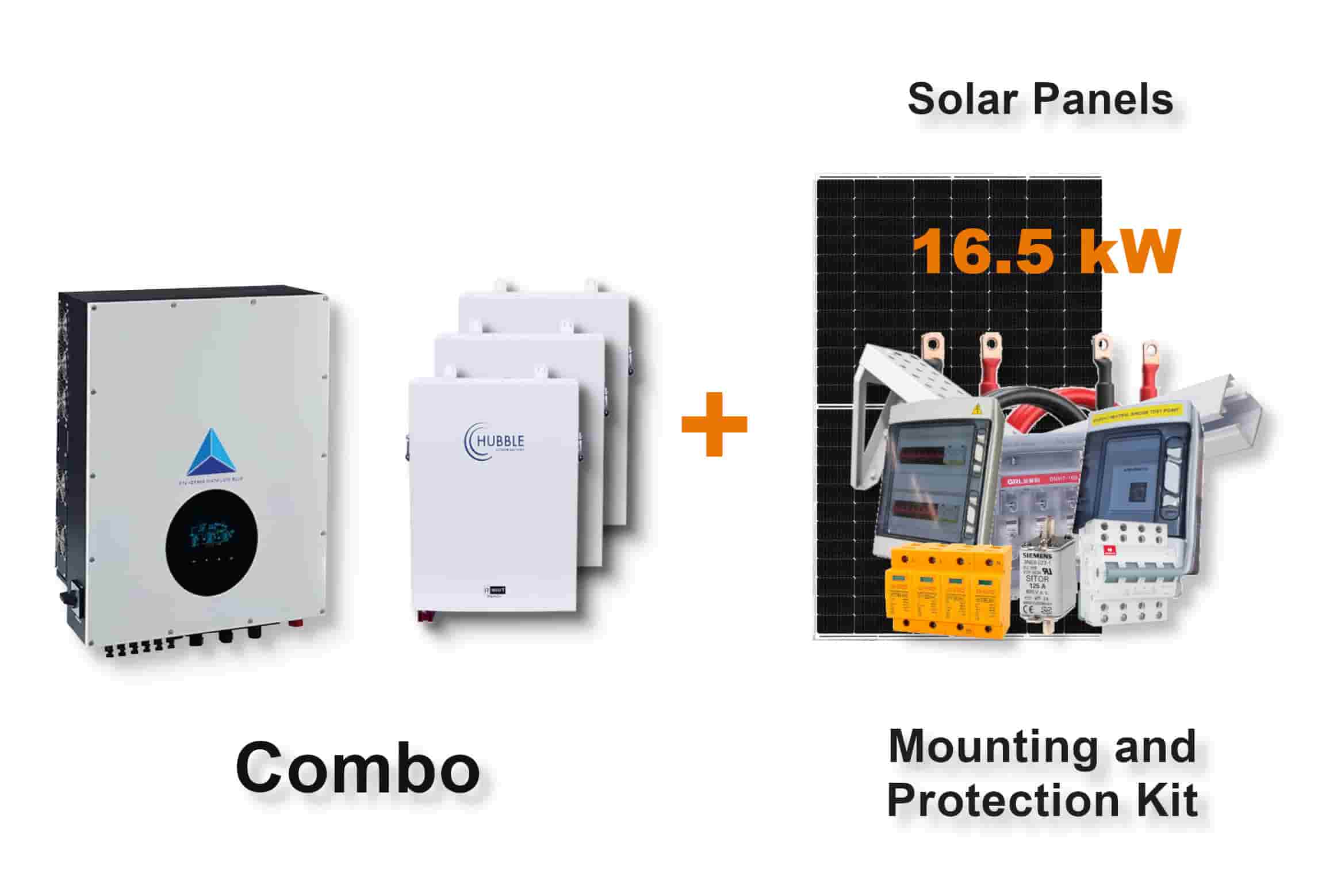 15.0 kW Blue Mountain 3-Phase Hybrid - HUBBLE Combo, c/w 3x 5.5 kWh Lithium Batteries 15.0 kW Blue Mountain 3-Phase Hybrid - HUBBLE Combo, c/w 3x 5.5 kWh Lithium Batteries