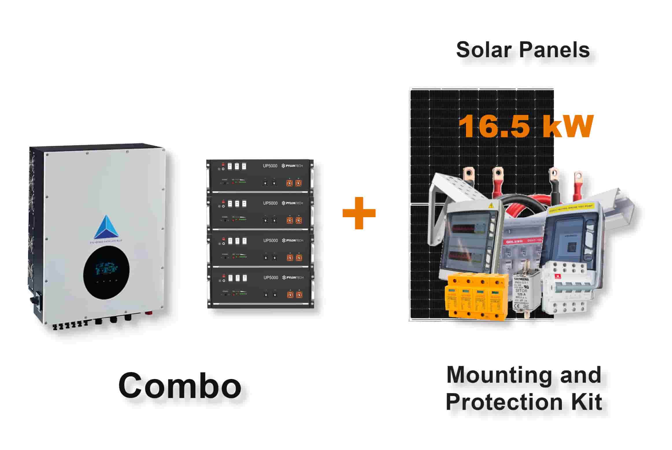 15.0 kW Blue Mountain 3-Phase Hybrid - PYLONTECH Combo, c/w 4x 4.8 kWh Lithium Batteries 15.0 kW Blue Mountain 3-Phase Hybrid - PYLONTECH Combo, c/w 4x 4.8 kWh Lithium Batteries