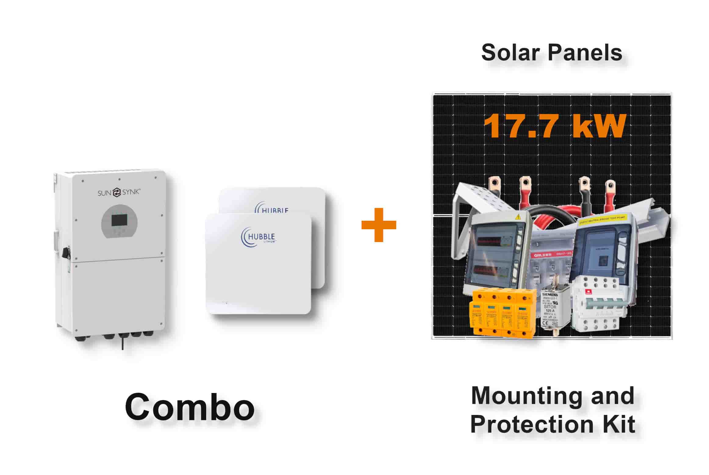 16.0 kW SUNSYNK Hybrid - HUBBLE Combo, c/w 2x 10.0 kWh Lithium Batteries 16.0 kW SUNSYNK Hybrid - HUBBLE Combo, c/w 2x 10.0 kWh Lithium Batteries