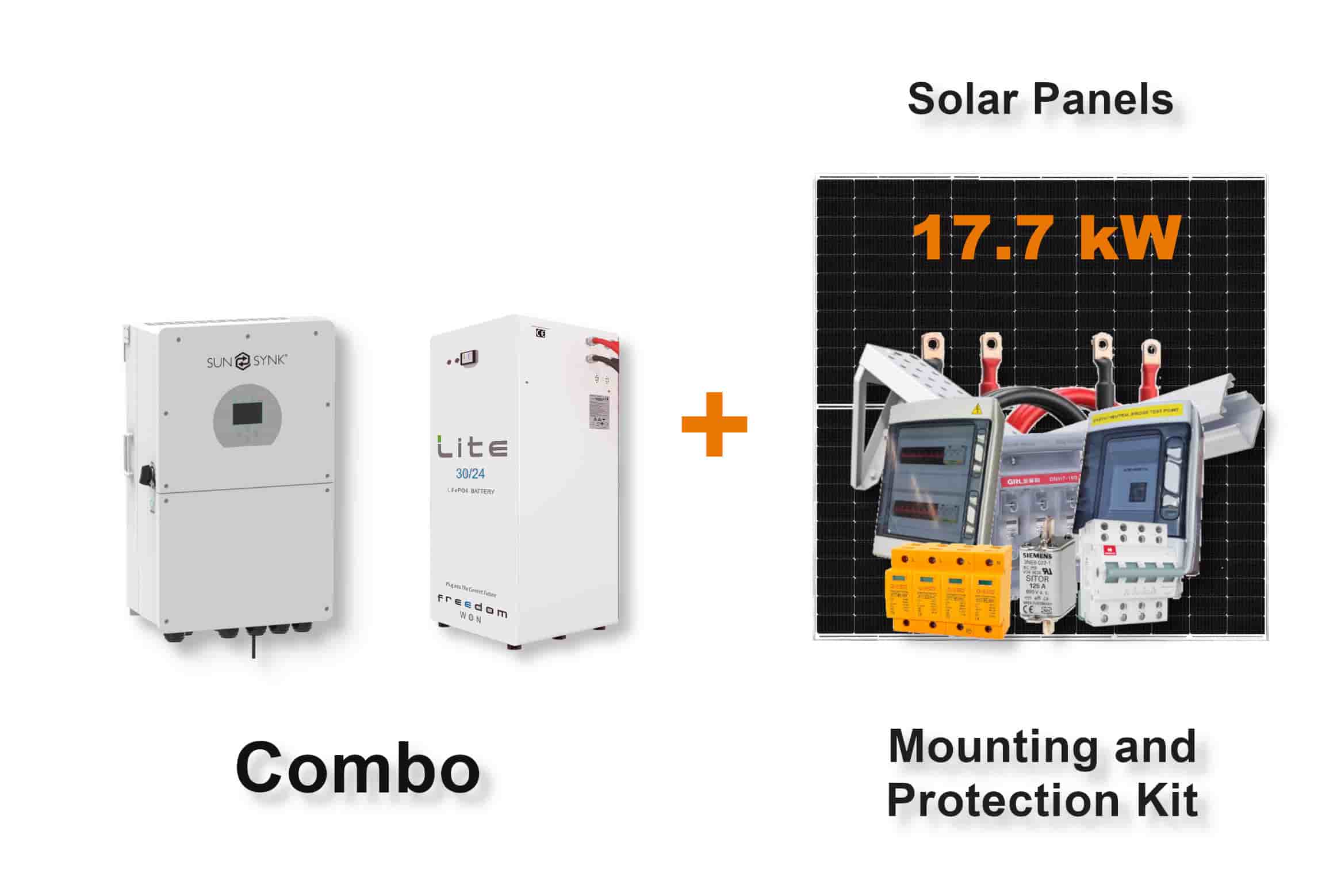 16.0 kW SUNSYNK Hybrid - FREEDOM WON Combo, c/w 30 kWh Floor Standing Lithium Battery 16.0 kW SUNSYNK Hybrid - FREEDOM WON Combo, c/w 30 kWh Floor Standing Lithium Battery