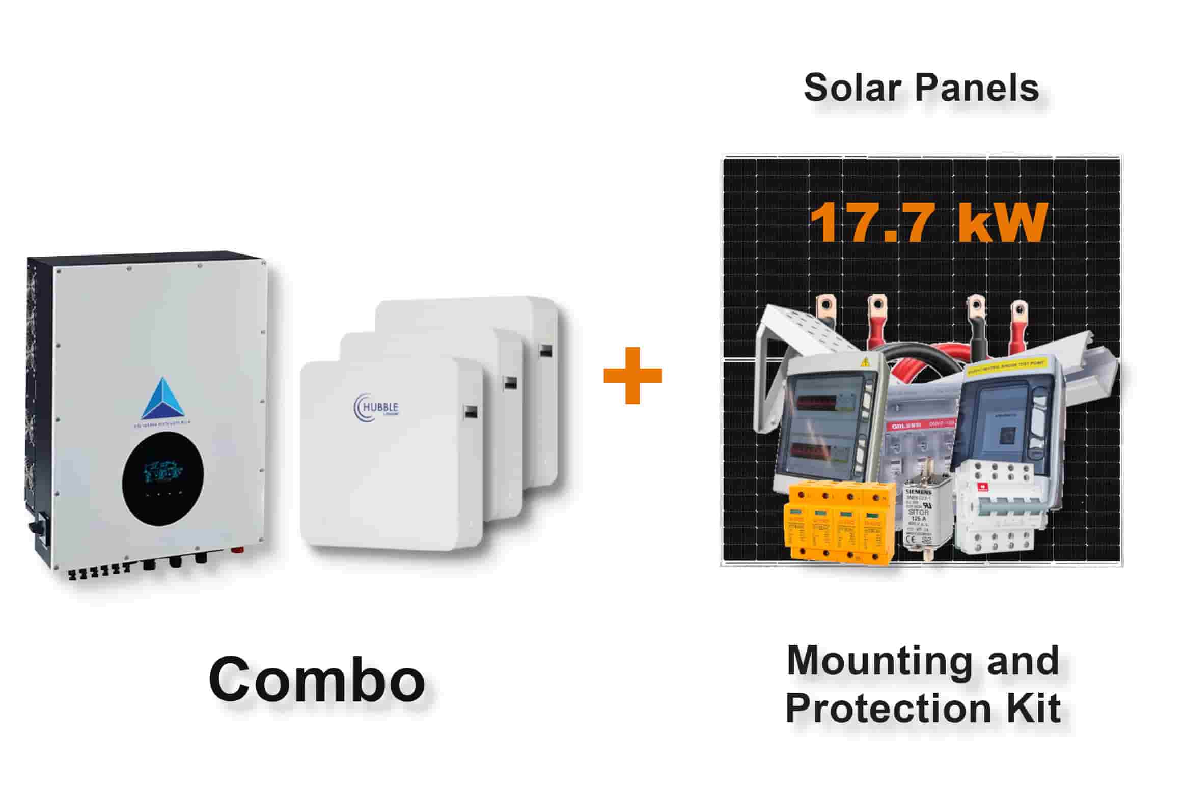 12.0 kW Blue Mountain 3-Phase Hybrid - HUBBLE Combo, c/w 3 x 10.0 kWh Lithium Batteries 12.0 kW Blue Mountain 3-Phase Hybrid - HUBBLE Combo, c/w 3 x 10.0 kWh Lithium Batteries