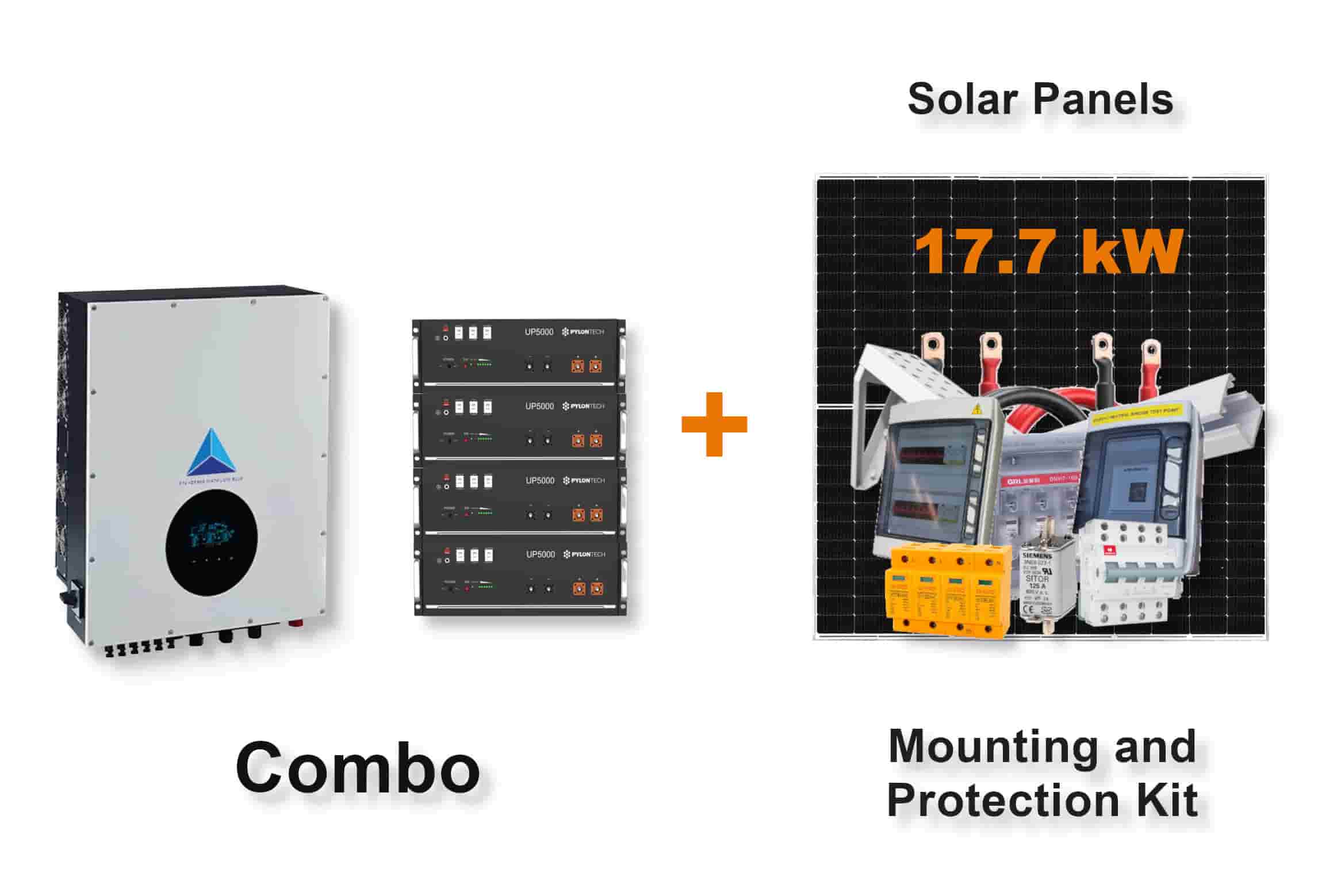 12.0 kW Blue Mountain 3-Phase Hybrid - PYLONTECH Combo, c/w 4x 4.8 kWh Lithium Batteries 12.0 kW Blue Mountain 3-Phase Hybrid - PYLONTECH Combo, c/w 4x 4.8 kWh Lithium Batteries