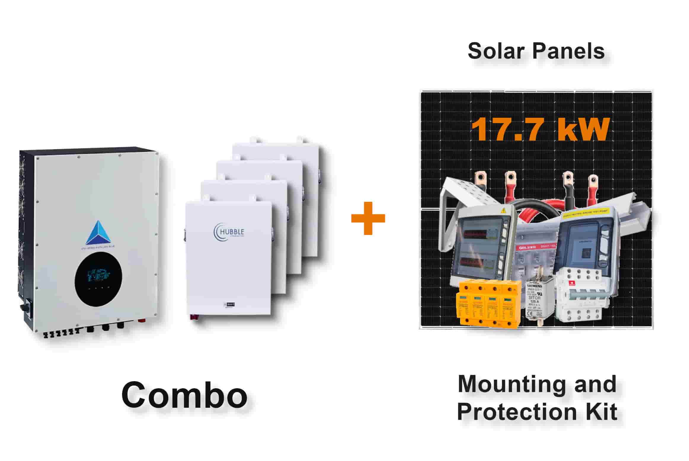 12.0 kW Blue Mountain 3-Phase Hybrid - HUBBLE Combo, c/w 4 x 5.5 kWh Lithium Batteries 12.0 kW Blue Mountain 3-Phase Hybrid - HUBBLE Combo, c/w 4 x 5.5 kWh Lithium Batteries