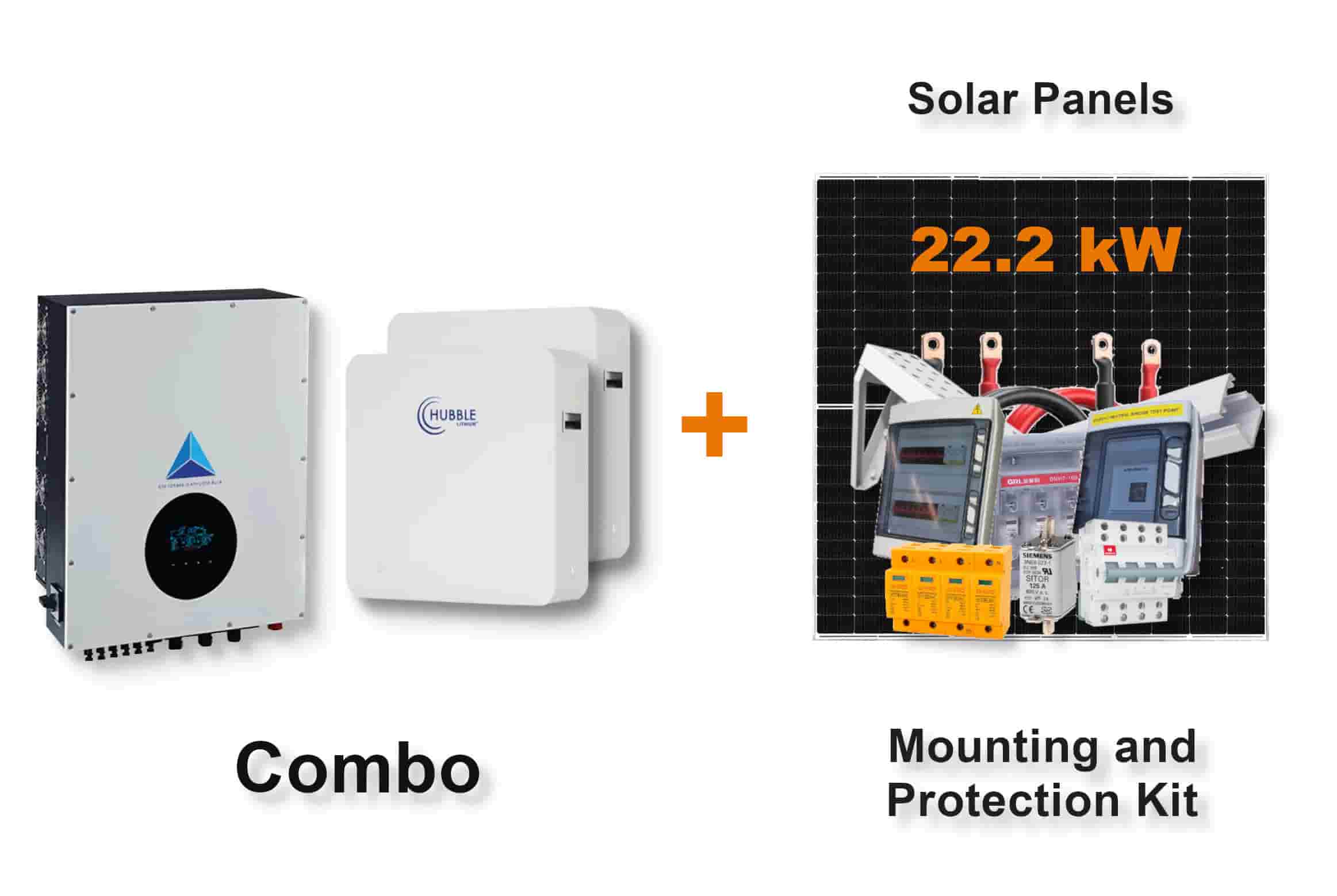 15.0 kW Blue Mountain 3-Phase Hybrid - HUBBLE Combo, c/w 2x 10.0 kWh Lithium Batteries 15.0 kW Blue Mountain 3-Phase Hybrid - HUBBLE Combo, c/w 2x 10.0 kWh Lithium Batteries