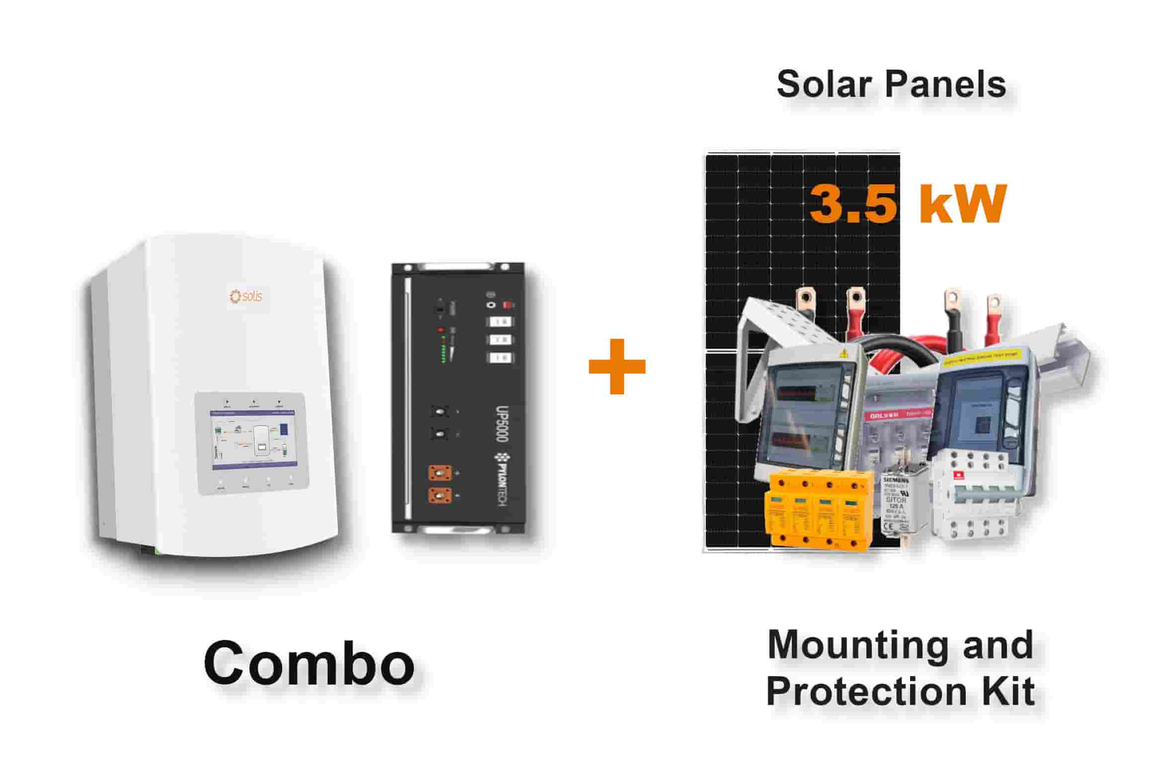5.0 kW SOLIS S5 Hybrid - PYLONTECH Combo, c/w 4.8 kWh Lithium Battery 5.0 kW SOLIS S5 Hybrid - PYLONTECH Combo, c/w 4.8 kWh Lithium Battery