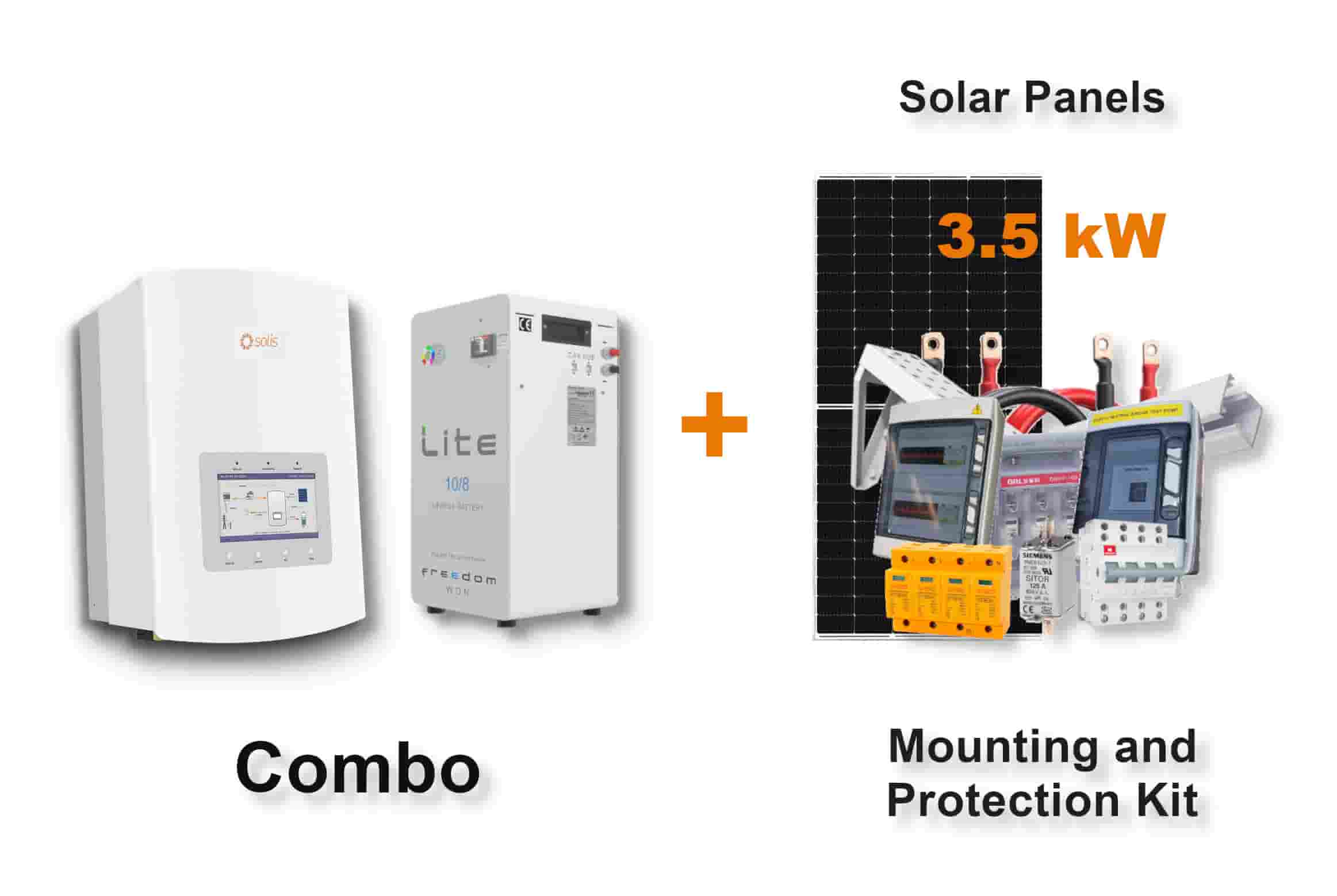 5.0 kW SOLIS S5 Hybrid - FREEDOM WON Combo, c/w 10.0 kWh Lithium Battery 5.0 kW SOLIS S5 Hybrid - FREEDOM WON Combo, c/w 10.0 kWh Lithium Battery