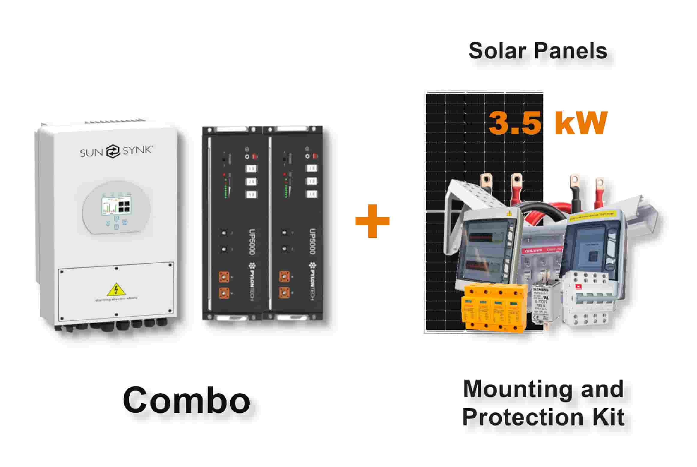 5.0 kW SUNSYNK Hybrid - PYLONTECH Combo, c/w 2x 4.8 kWh Lithium Batteries 5.0 kW SUNSYNK Hybrid - PYLONTECH Combo, c/w 2x 4.8 kWh Lithium Batteries