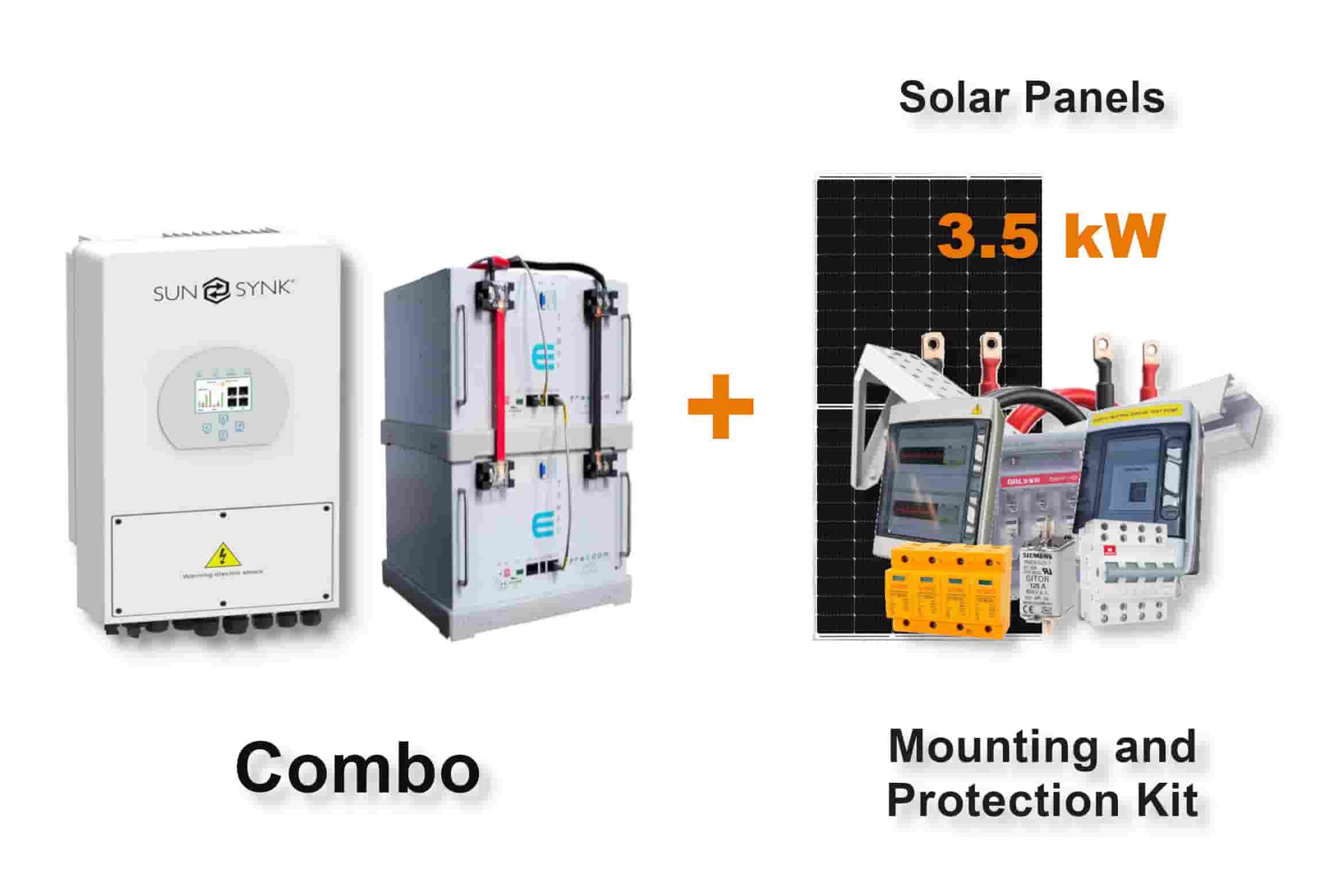 5.0 kW SUNSYNK Hybrid - FREEDOM WON Combo, c/w 2 x 5.0 kWh Lithium Batteries 5.0 kW SUNSYNK Hybrid - FREEDOM WON Combo, c/w 2 x 5.0 kWh Lithium Batteries