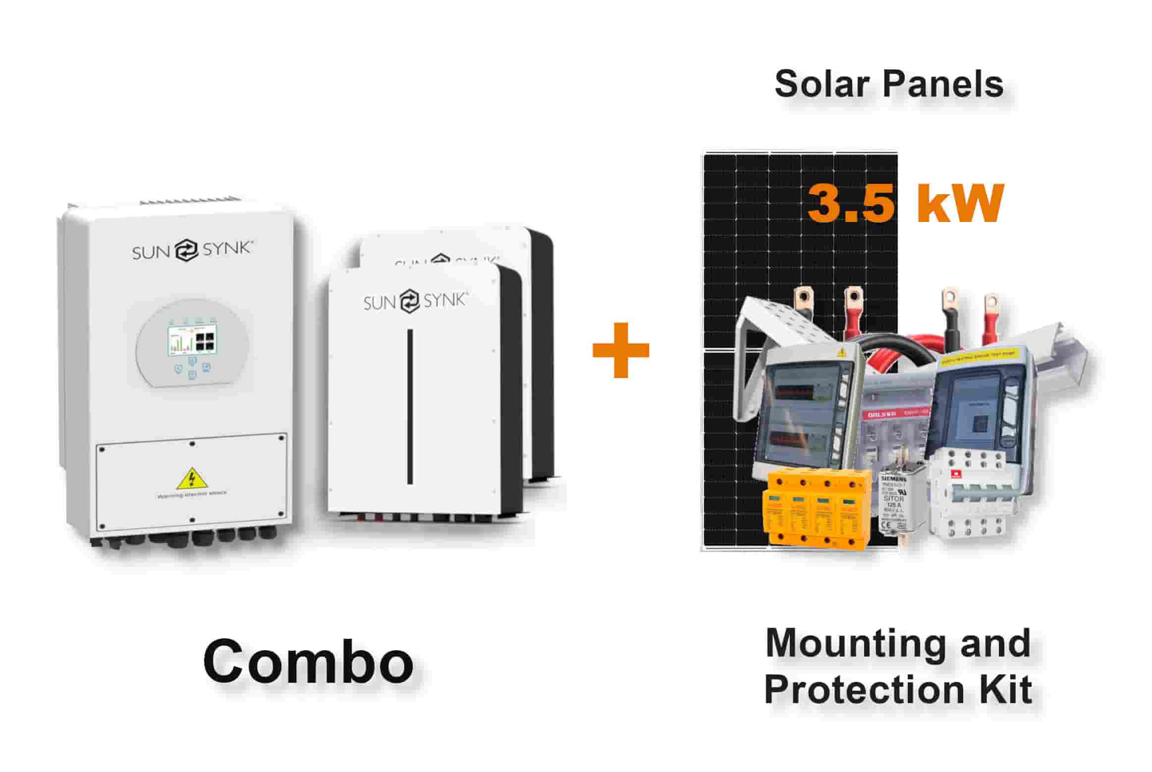5.0 kW SUNSYNK Hybrid Combo, c/w 2x 5.12 kWh Lithium Batteries 5.0 kW SUNSYNK Hybrid Combo, c/w 2x 5.12 kWh Lithium Batteries