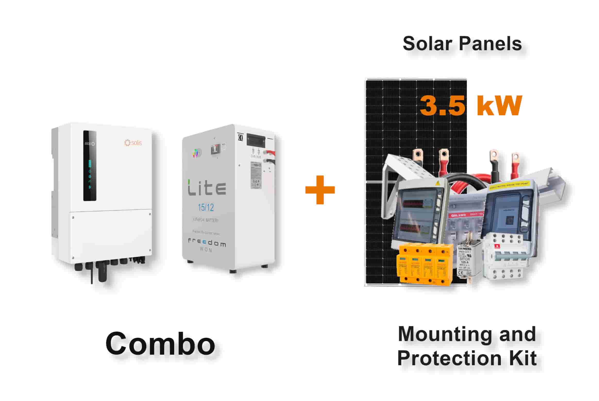 6.0 kW SOLIS S6 Hybrid - FREEDOM WON Combo, c/w 15.0 kWh Lithium Battery 6.0 kW SOLIS S6 Hybrid - FREEDOM WON Combo, c/w 15.0 kWh Lithium Battery