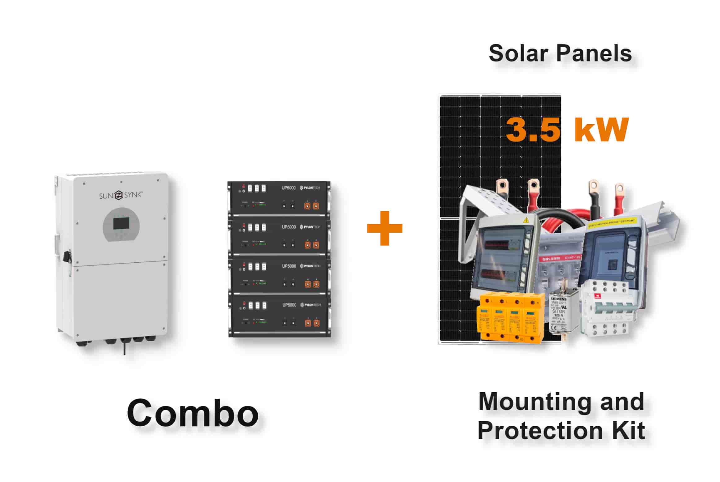 16.0 kW SUNSYNK Hybrid - PYLONTECH Combo, c/w 4x 4.8 kWh Lithium Batteries 16.0 kW SUNSYNK Hybrid - PYLONTECH Combo, c/w 4x 4.8 kWh Lithium Batteries