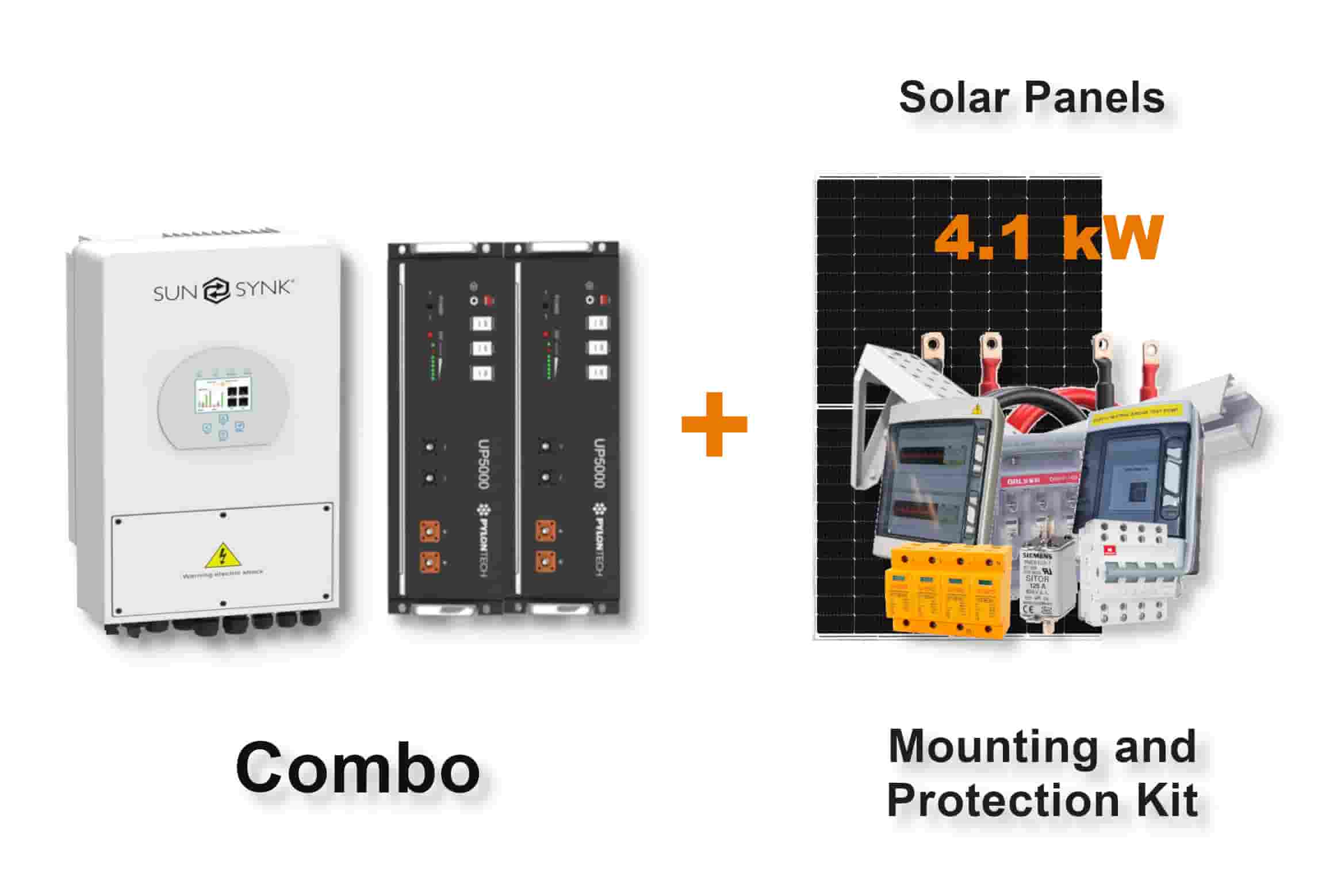 5.0 kW SUNSYNK Hybrid - PYLONTECH Combo, c/w 2x 4.8 kWh Lithium Batteries 5.0 kW SUNSYNK Hybrid - PYLONTECH Combo, c/w 2x 4.8 kWh Lithium Batteries