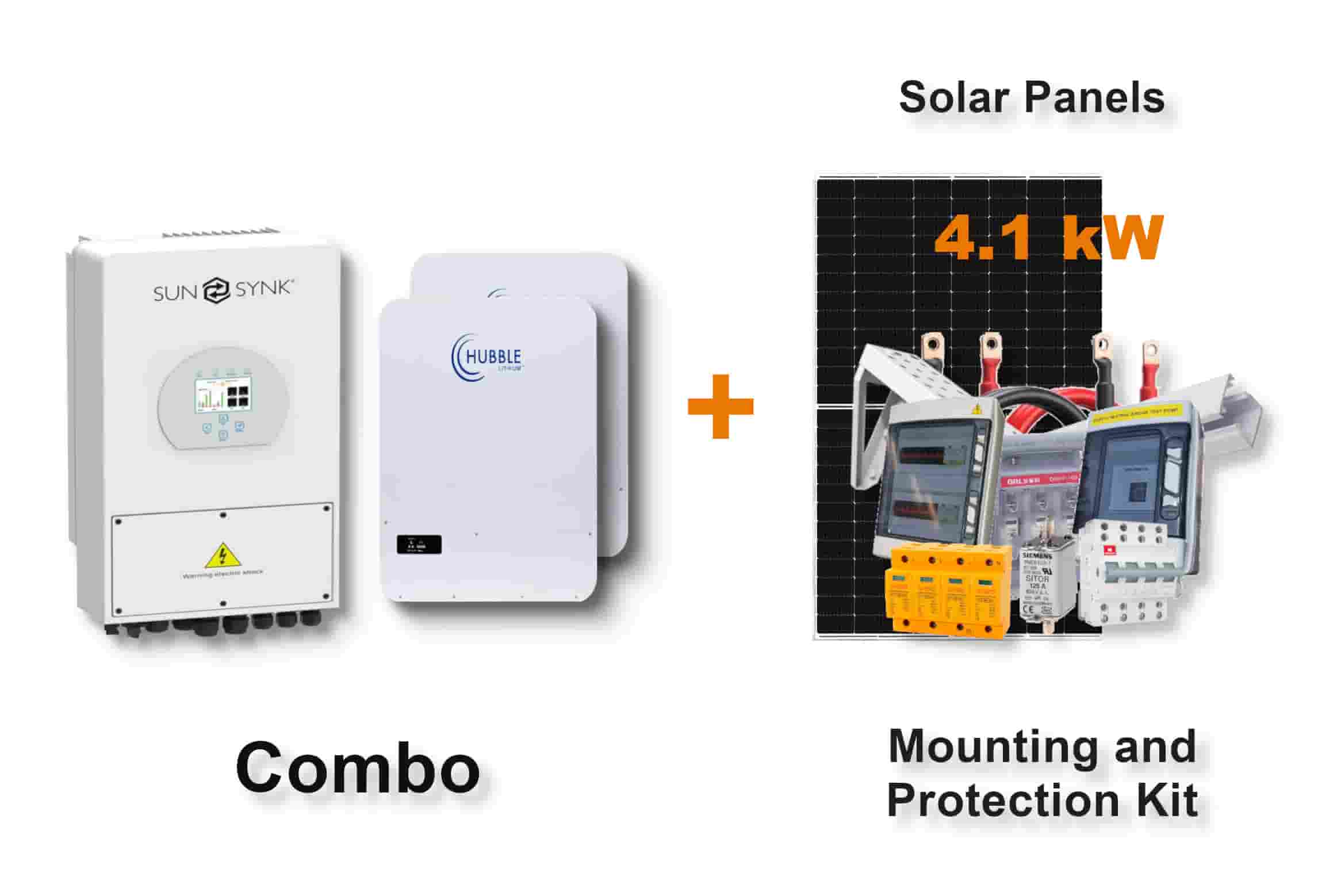5.0 kW SUNSYNK Hybrid - HUBBLE Combo, c/w 2x 5.12 kWh Lithium Batteries 5.0 kW SUNSYNK Hybrid - HUBBLE Combo, c/w 2x 5.12 kWh Lithium Batteries