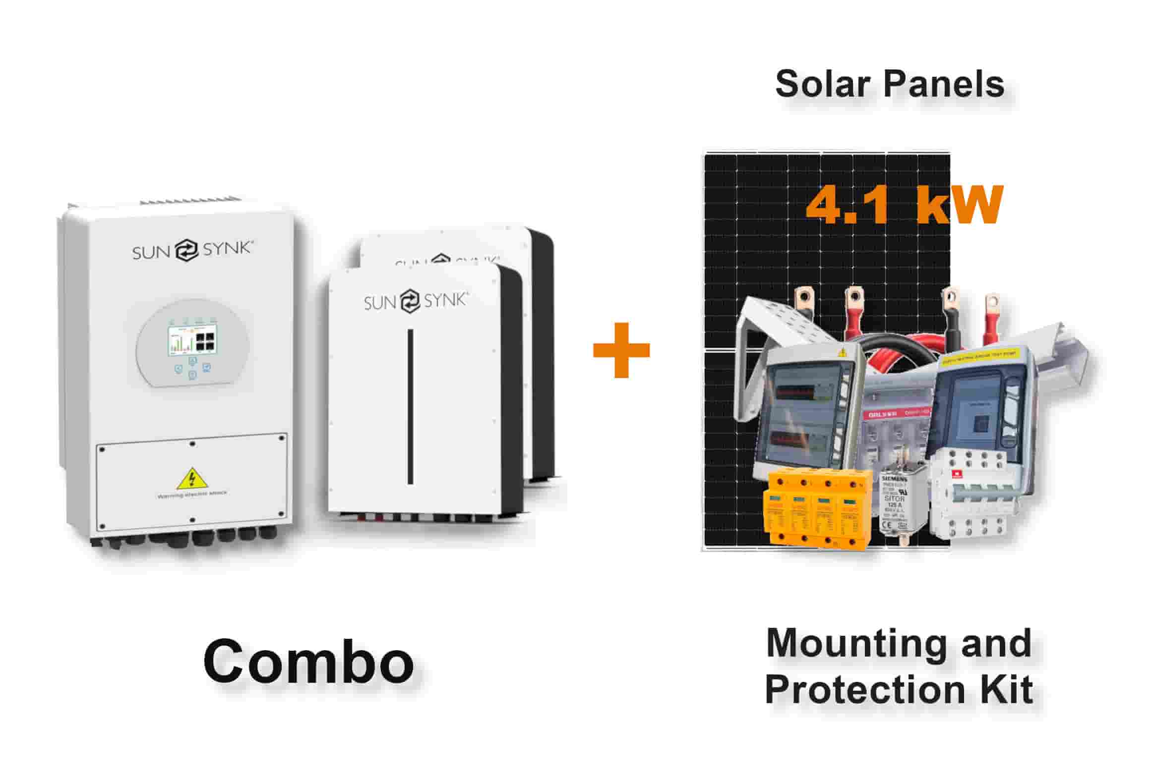 5.0 kW SUNSYNK Hybrid Combo, c/w 2x 5.12 kWh Lithium Batteries 5.0 kW SUNSYNK Hybrid Combo, c/w 2x 5.12 kWh Lithium Batteries