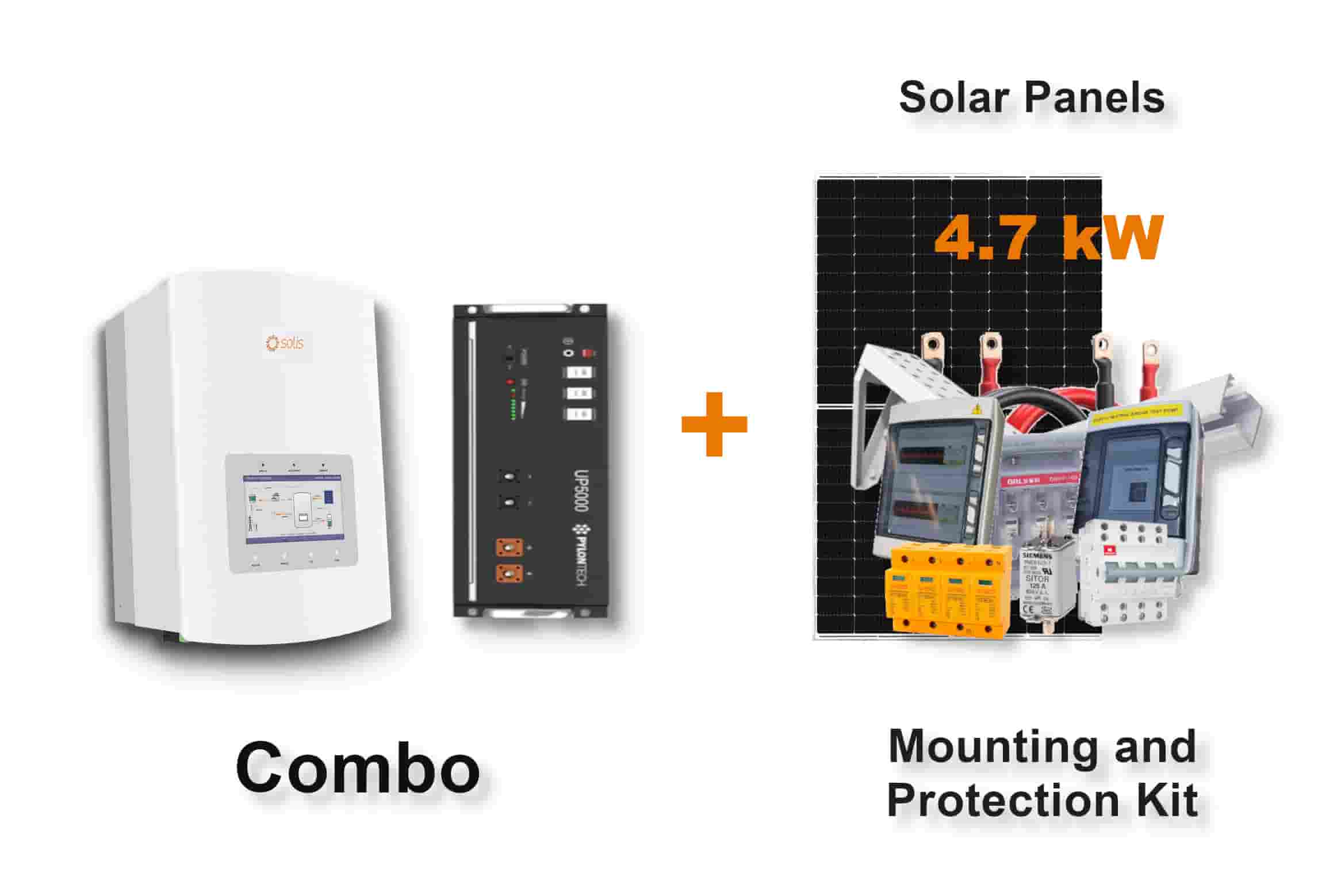 5.0 kW SOLIS S5 Hybrid - PYLONTECH Combo, c/w 4.8 kWh Lithium Battery 5.0 kW SOLIS S5 Hybrid - PYLONTECH Combo, c/w 4.8 kWh Lithium Battery