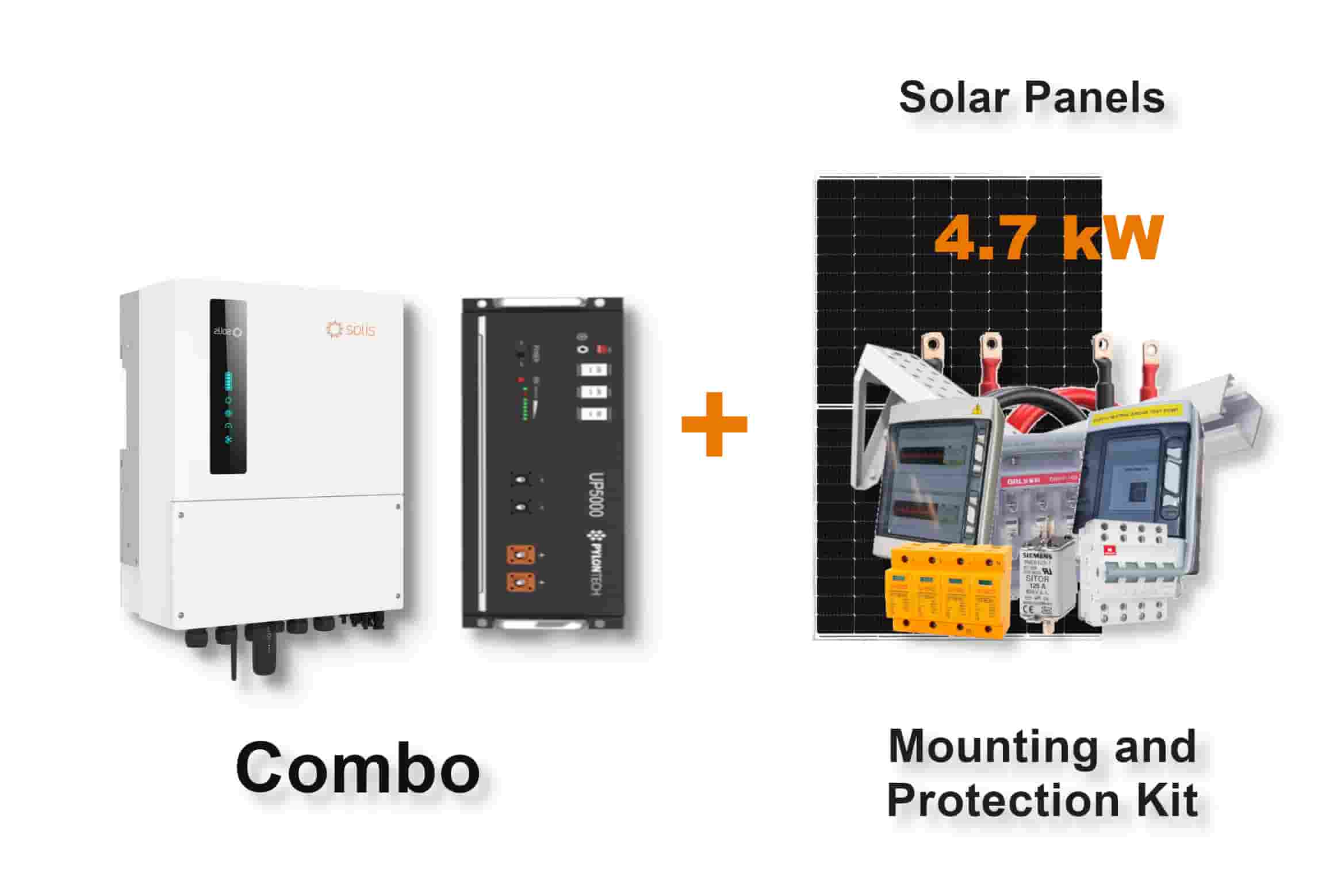 5.0 kW SOLIS S6 Hybrid - PYLONTECH Combo, c/w 4.8 kWh Lithium Battery 5.0 kW SOLIS S6 Hybrid - PYLONTECH Combo, c/w 4.8 kWh Lithium Battery