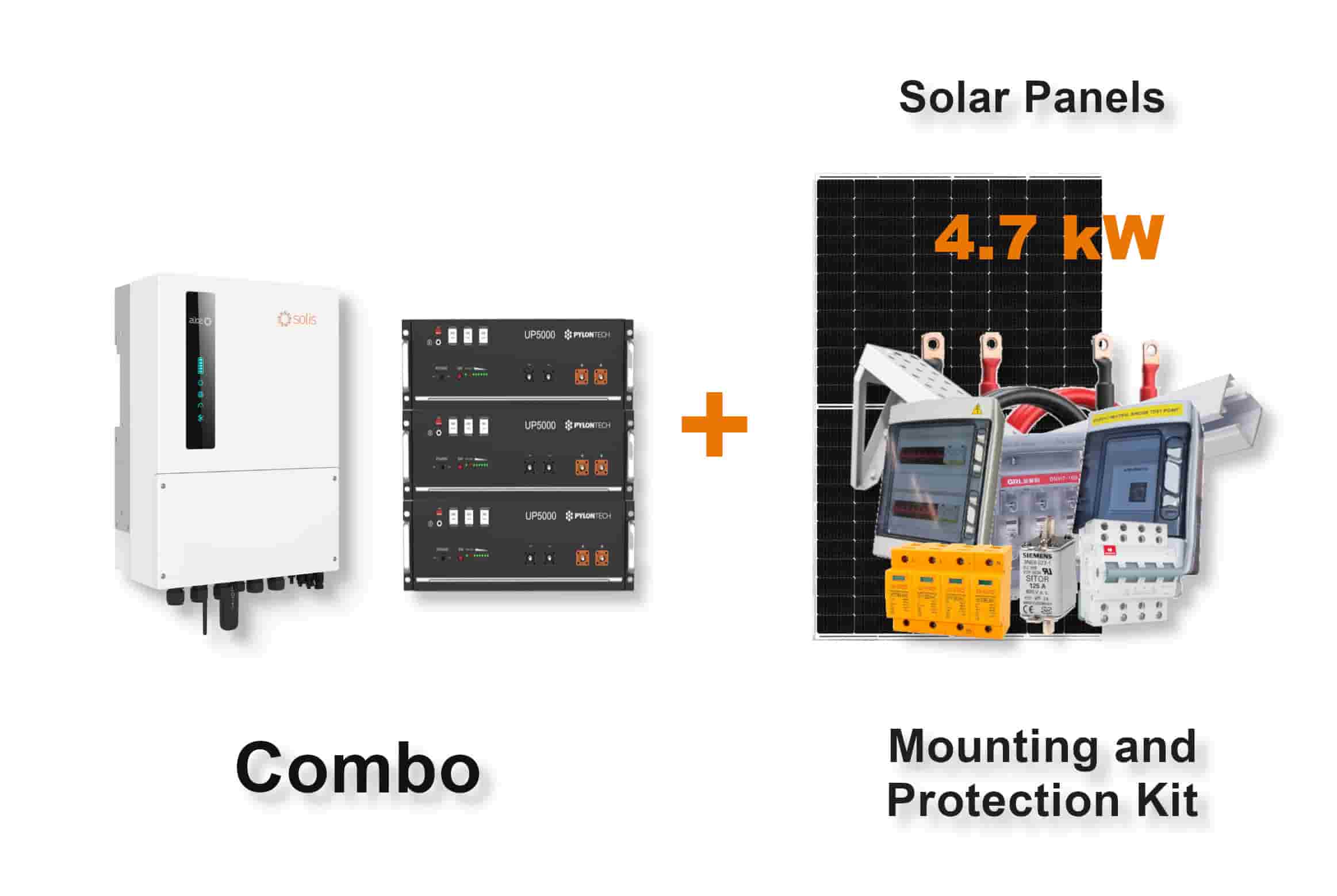 6.0 kW SOLIS S6 Hybrid - PYLONTECH Combo, c/w 3x 4.8 kWh Lithium Batteries 6.0 kW SOLIS S6 Hybrid - PYLONTECH Combo, c/w 3x 4.8 kWh Lithium Batteries