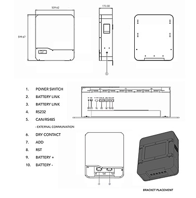 12.0 kW Blue Mountain 3-Phase Hybrid - HUBBLE Combo, c/w 3 x 5.12 kWh Lithium Batteries 12.0 kW Blue Mountain 3-Phase Hybrid - HUBBLE Combo, c/w 3 x 5.12 kWh Lithium Batteries