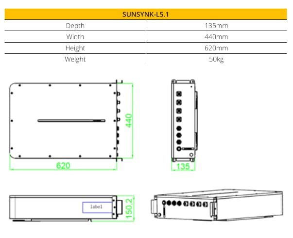 3.6 kW Sunsynk Powerlynk X, Hybrid Inverter, c/w 3.84 kWh LiFePO4 battery, SUN-POWERLYNK-X 3.6 kW Sunsynk Powerlynk X, Hybrid Inverter, c/w 3.84 kWh LiFePO4 battery, SUN-POWERLYNK-X