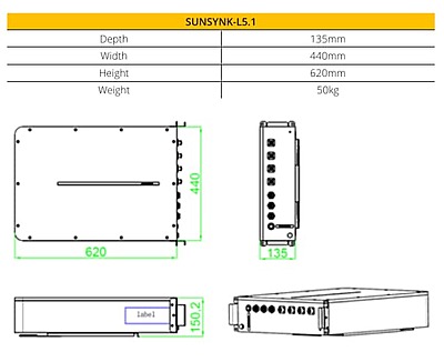 3.6 kW Sunsynk Powerlynk X, Hybrid Inverter, c/w 3.84 kWh LiFePO4 battery, SUN-POWERLYNK-X 3.6 kW Sunsynk Powerlynk X, Hybrid Inverter, c/w 3.84 kWh LiFePO4 battery, SUN-POWERLYNK-X