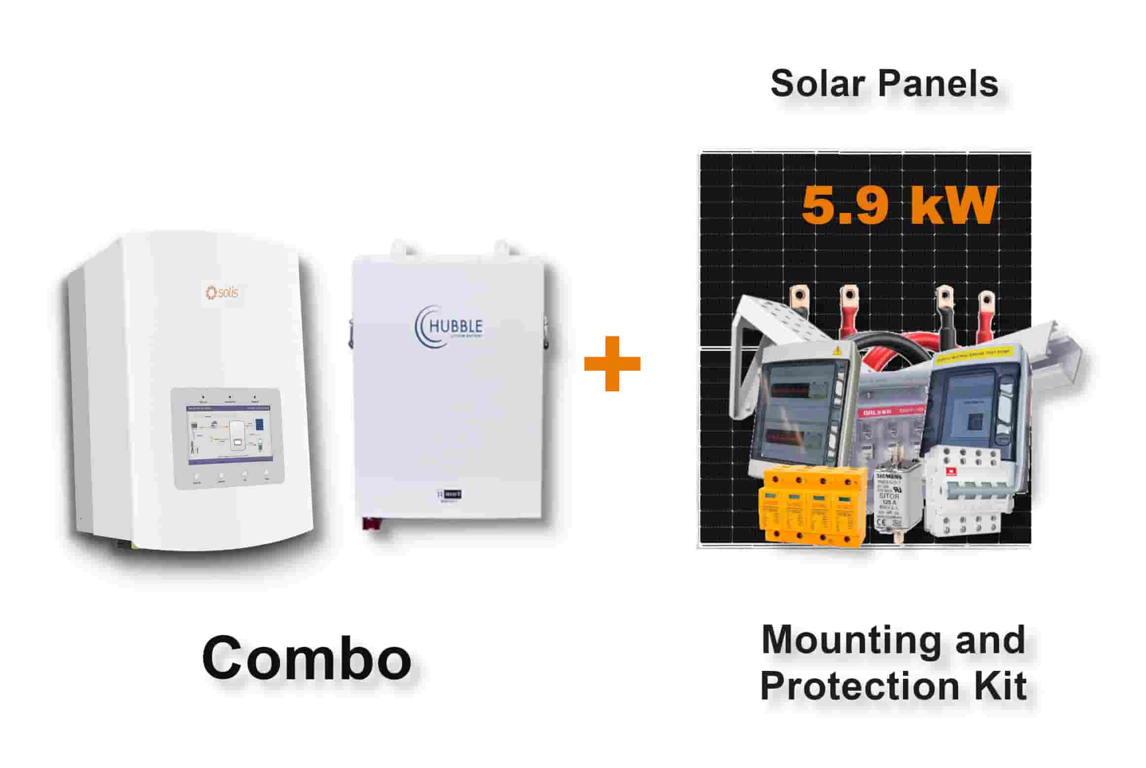 5.0 kW SOLIS S5 Hybrid - HUBBLE Lithium Combo, c/w 5.5 kWh Lithium Battery 5.0 kW SOLIS S5 Hybrid - HUBBLE Lithium Combo, c/w 5.5 kWh Lithium Battery