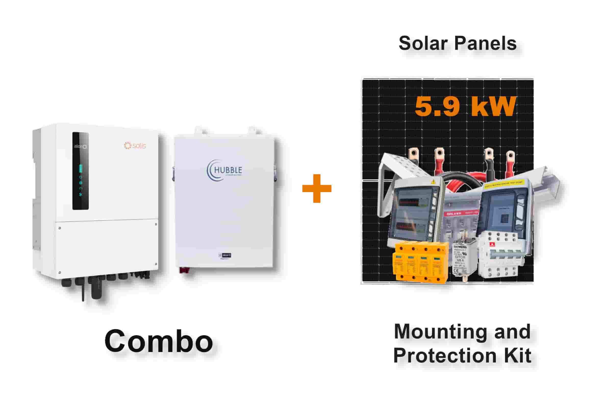 5.0 kW SOLIS S6 Hybrid - HUBBLE Combo, c/w 5.5 kWh Lithium Battery 5.0 kW SOLIS S6 Hybrid - HUBBLE Combo, c/w 5.5 kWh Lithium Battery