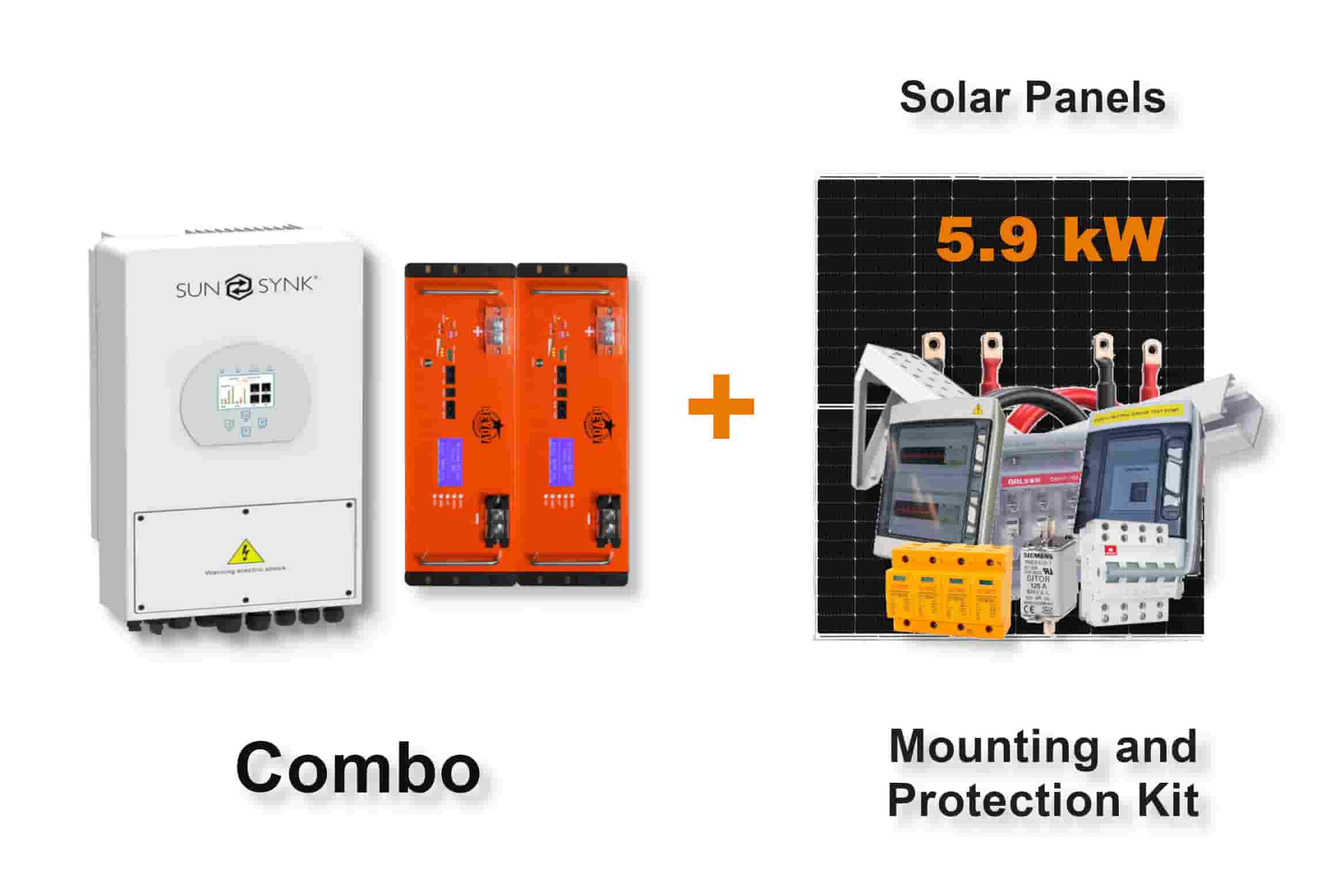 5.0 kW SUNSYNK Hybrid - REVOV Combo, c/w 2 x 5.12 kWh Lithium Batteries 5.0 kW SUNSYNK Hybrid - REVOV Combo, c/w 2 x 5.12 kWh Lithium Batteries