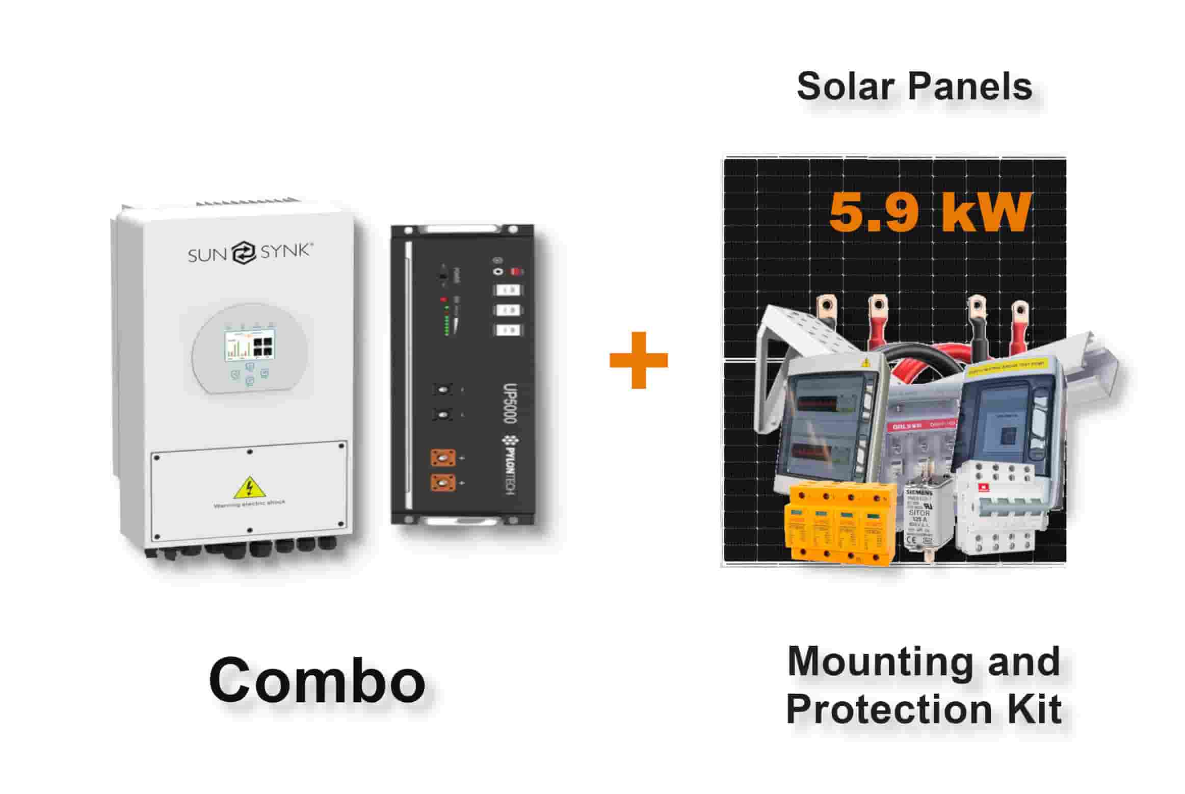 5.0 kW SUNSYNK Hybrid - PYLONTECH Combo, c/w 4.8 kWh Lithium Battery 5.0 kW SUNSYNK Hybrid - PYLONTECH Combo, c/w 4.8 kWh Lithium Battery
