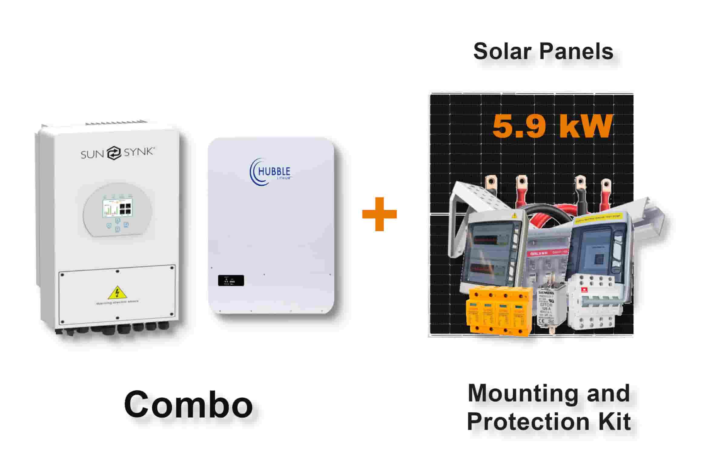 5.0 kW SUNSYNK Hybrid - HUBBLE Combo, c/w 5.12 kWh Lithium Battery 5.0 kW SUNSYNK Hybrid - HUBBLE Combo, c/w 5.12 kWh Lithium Battery
