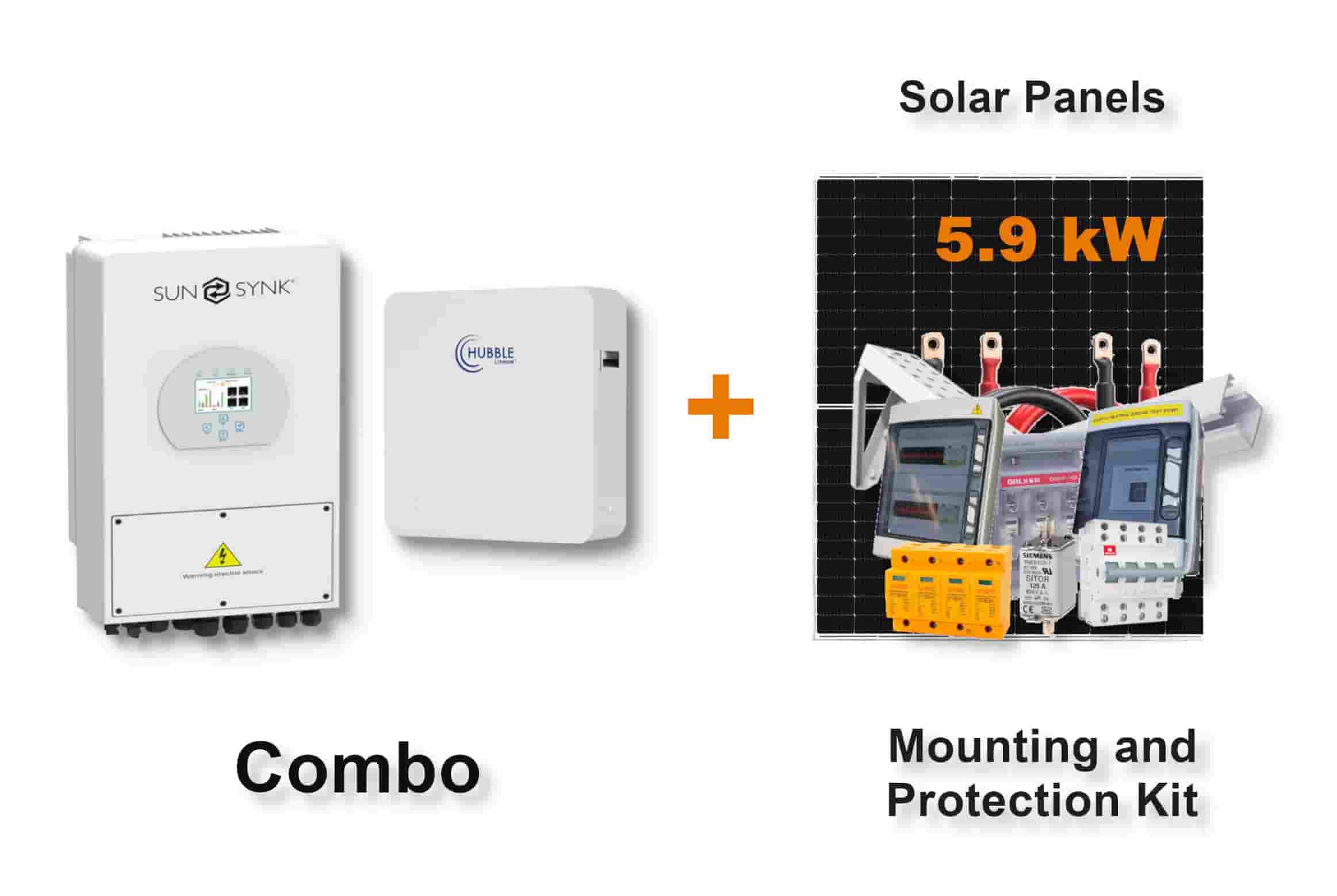 5.0 kW SUNSYNK Hybrid - HUBBLE Combo, c/w 10.0 kWh Lithium Battery 5.0 kW SUNSYNK Hybrid - HUBBLE Combo, c/w 10.0 kWh Lithium Battery