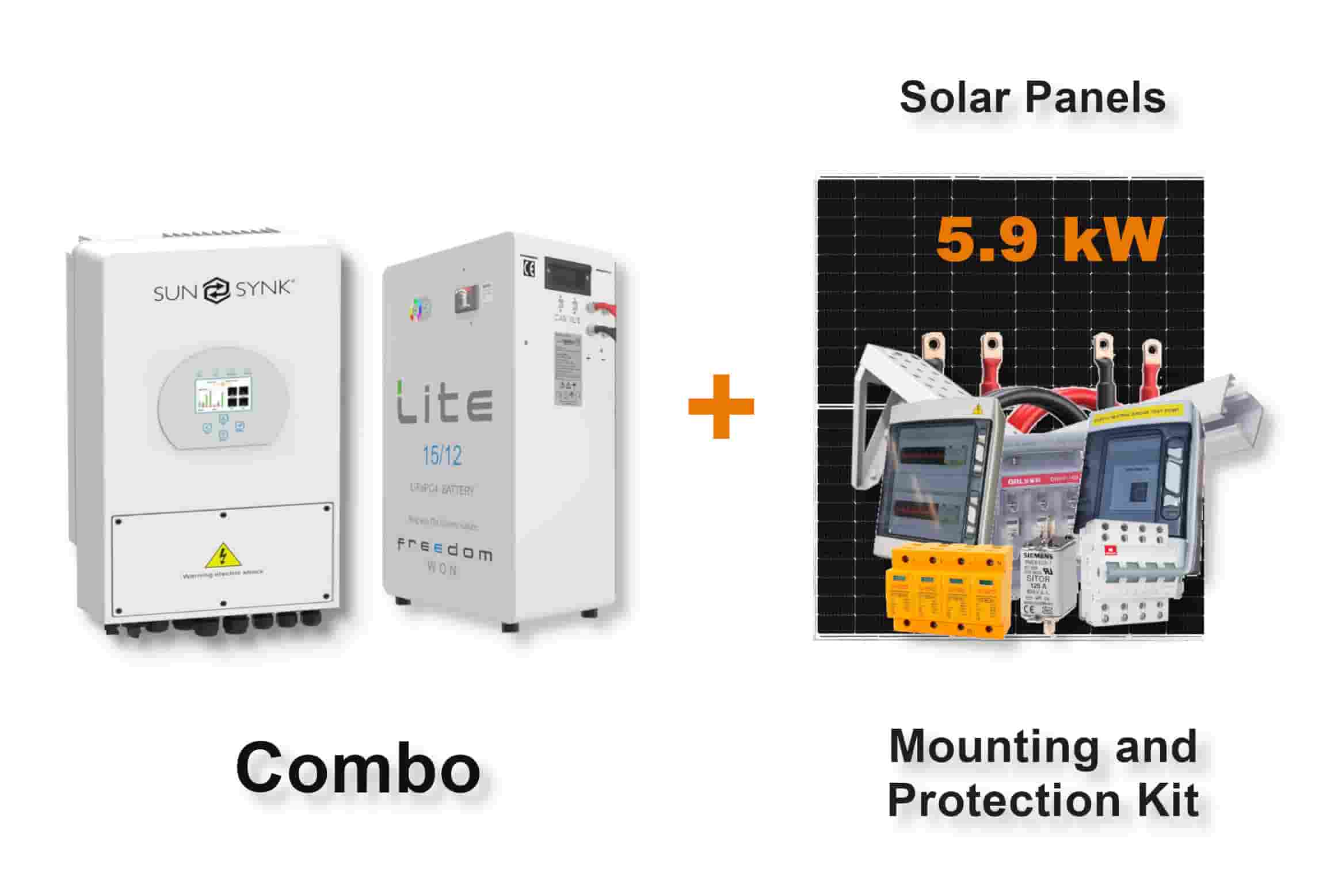 5.0 kW SUNSYNK Hybrid - FREEDOM WON Combo, c/w 15.0 kWh Lithium Battery 5.0 kW SUNSYNK Hybrid - FREEDOM WON Combo, c/w 15.0 kWh Lithium Battery