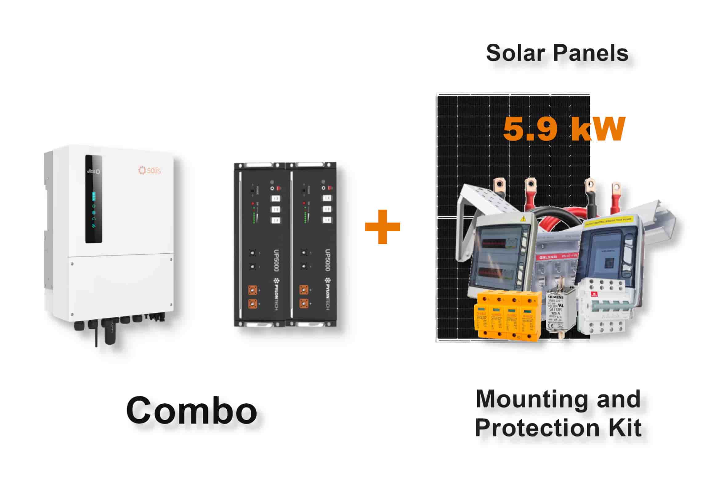 8.0 kW SOLIS S6 Hybrid Combo, c/w 2x 4.8 kWh PYLONTECH Lithium Batteries 8.0 kW SOLIS S6 Hybrid Combo, c/w 2x 4.8 kWh PYLONTECH Lithium Batteries
